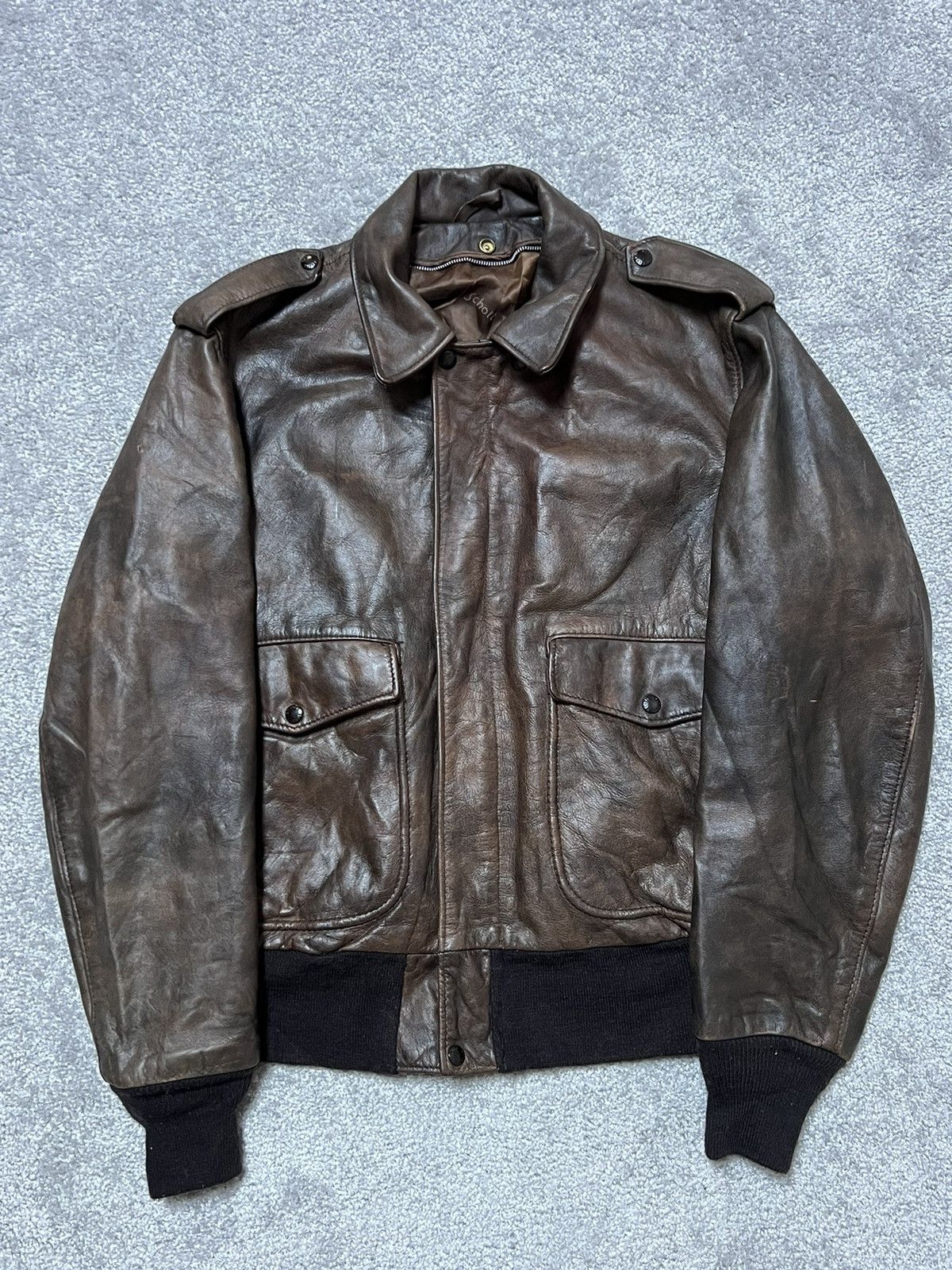 Avirex Vintage Schott Leather Flight Bomber Jacket Size M Size US M / EU 48-50 / 2 - 1 Thumbnail