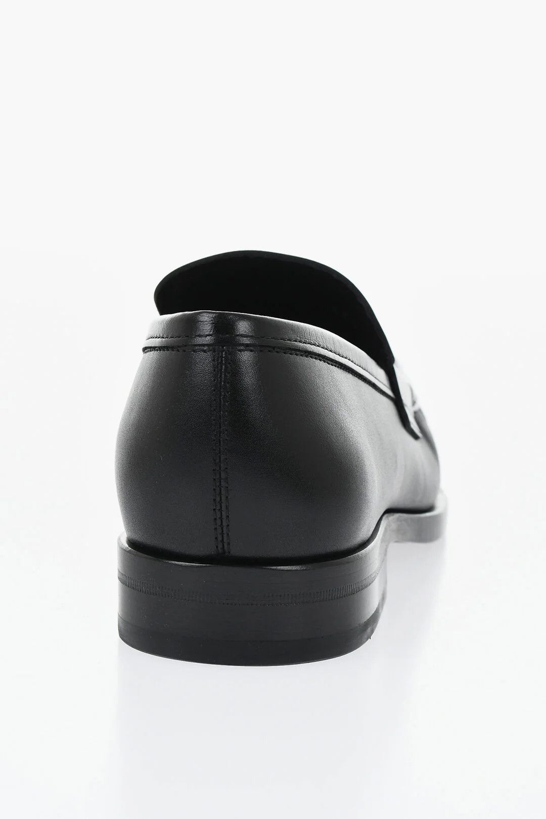 Salvatore Ferragamo og1mm0426 Brushed Leather Penny Loafers in Black Size US 9 / EU 42 - 2 Thumbnail