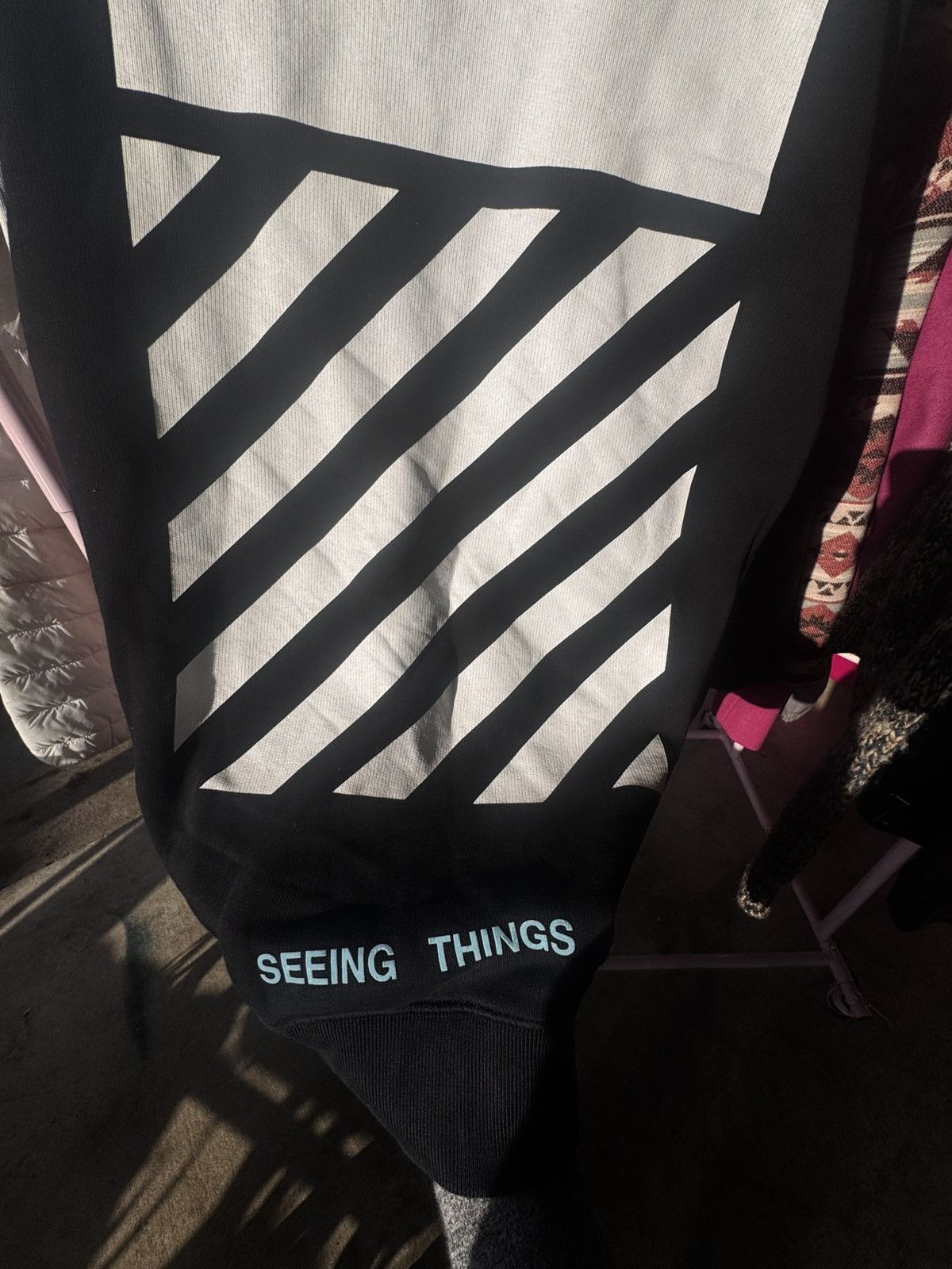 Off-White OFF WHITE DIAGONAL HOODIE “SEEING THINGS” Size US XS / EU 42 / 0 - 5 Thumbnail