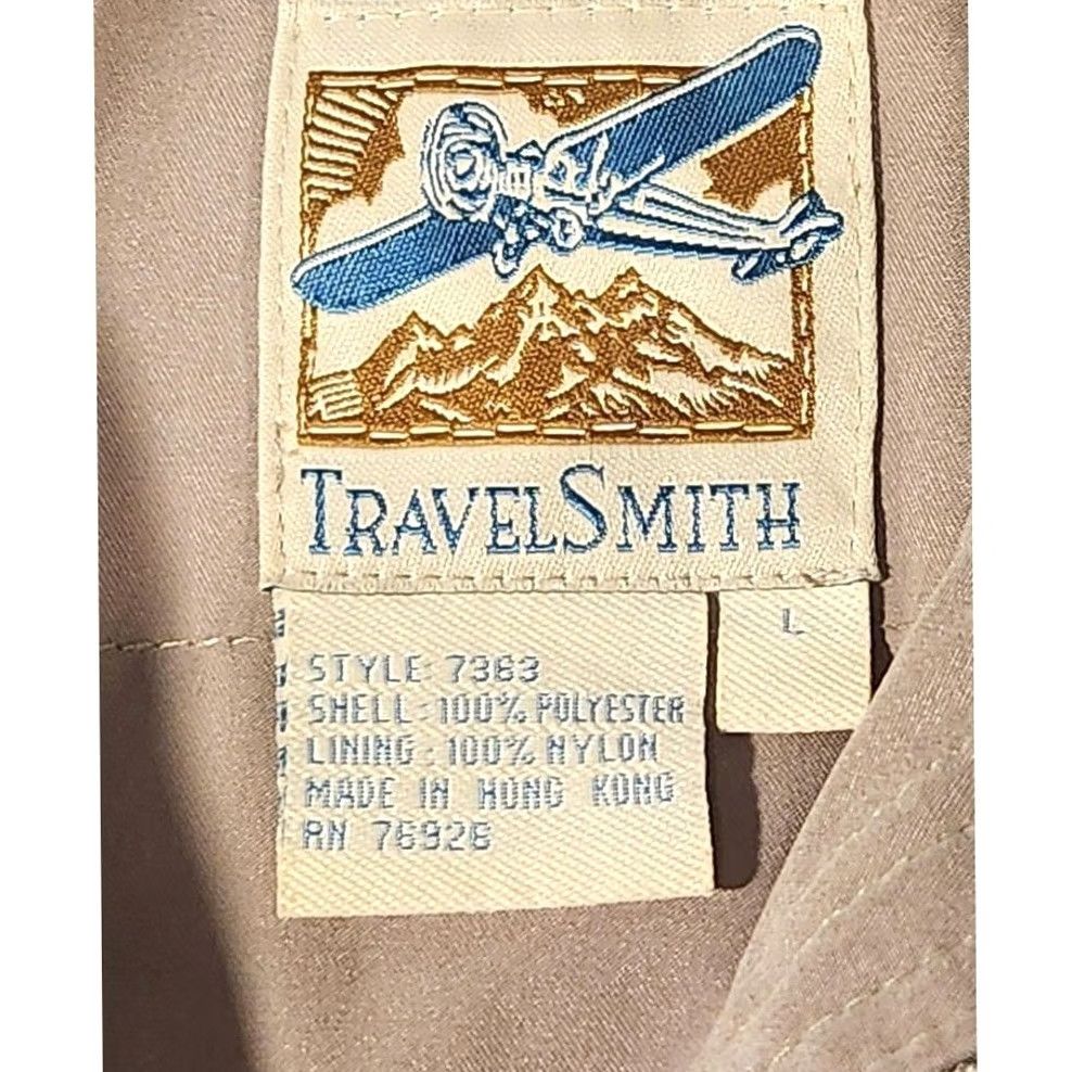 Vintage VINTAGE TravelSmith Coat Mens Large Beige Hooded Parka Zip Pockets Hong Kong Size US L / EU 52-54 / 3 - 2 Thumbnail