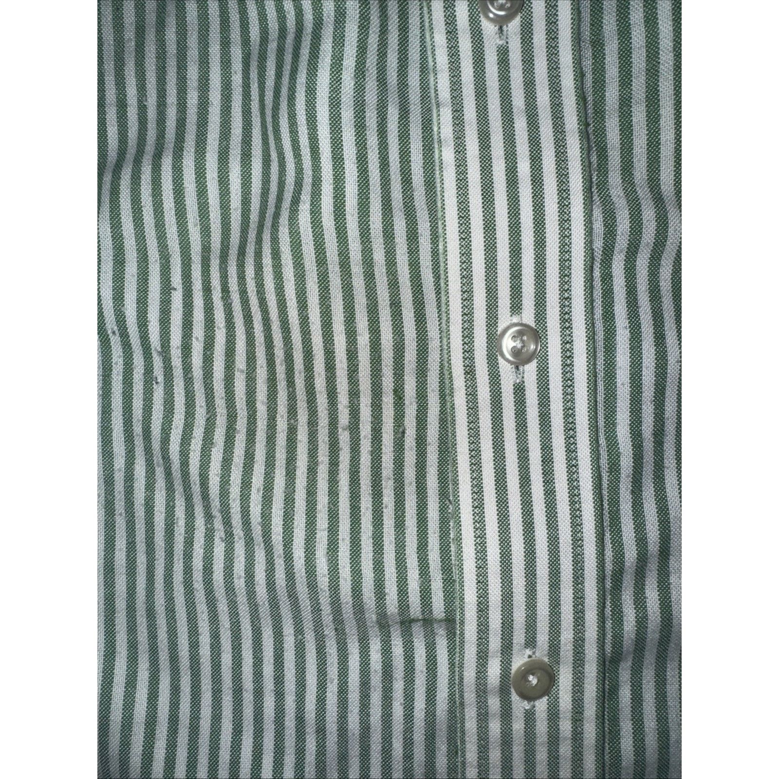 Stafford × Vintage Strafford Striped Oxford Shirt 17 32-33 Green Distressed Size US M / EU 48-50 / 2 - 3 Thumbnail