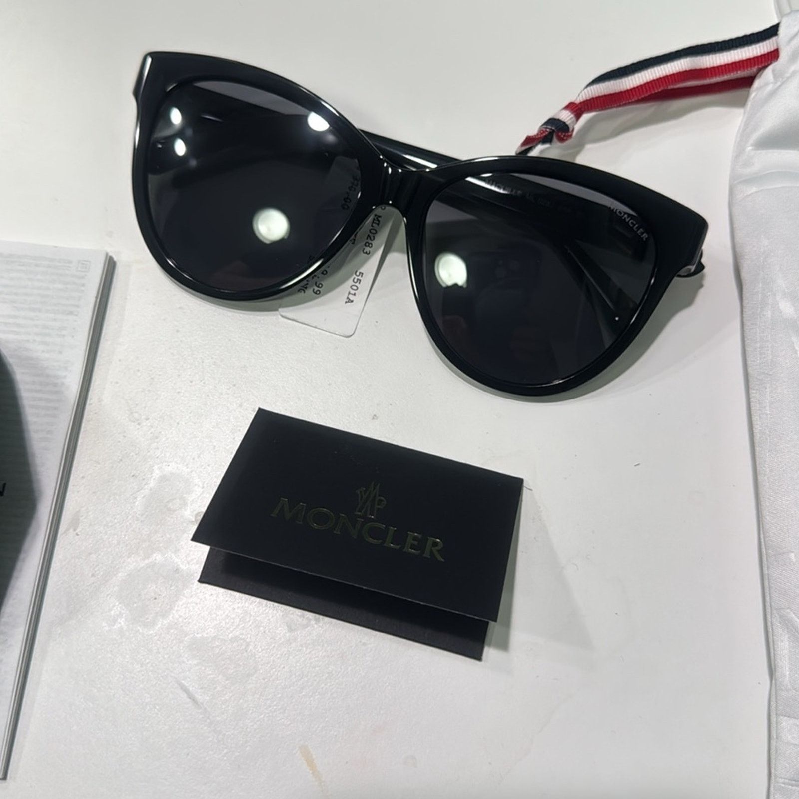 Moncler Moncler 55MM Cat Eye Sunglasses Black Size ONE SIZE - 8 Thumbnail