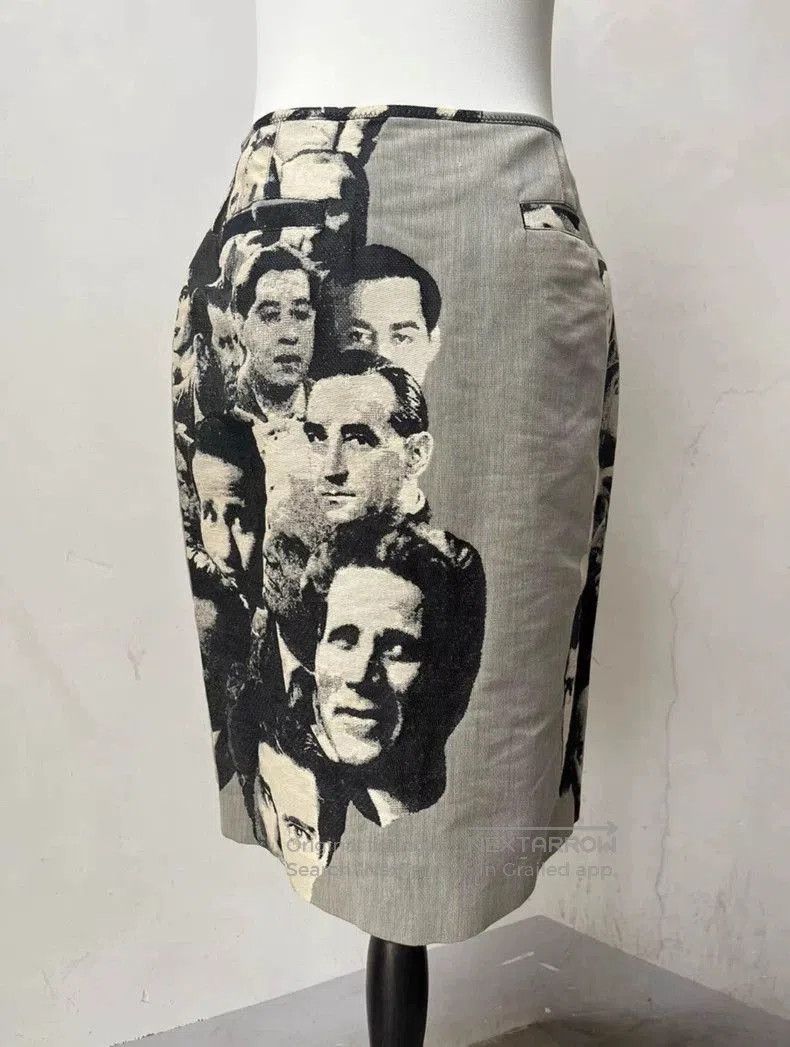 Jean Paul Gaultier Jean Paul Gaultier Runway Portrait Mini Skirt. Size US 44 / EU 60 - 3 Thumbnail