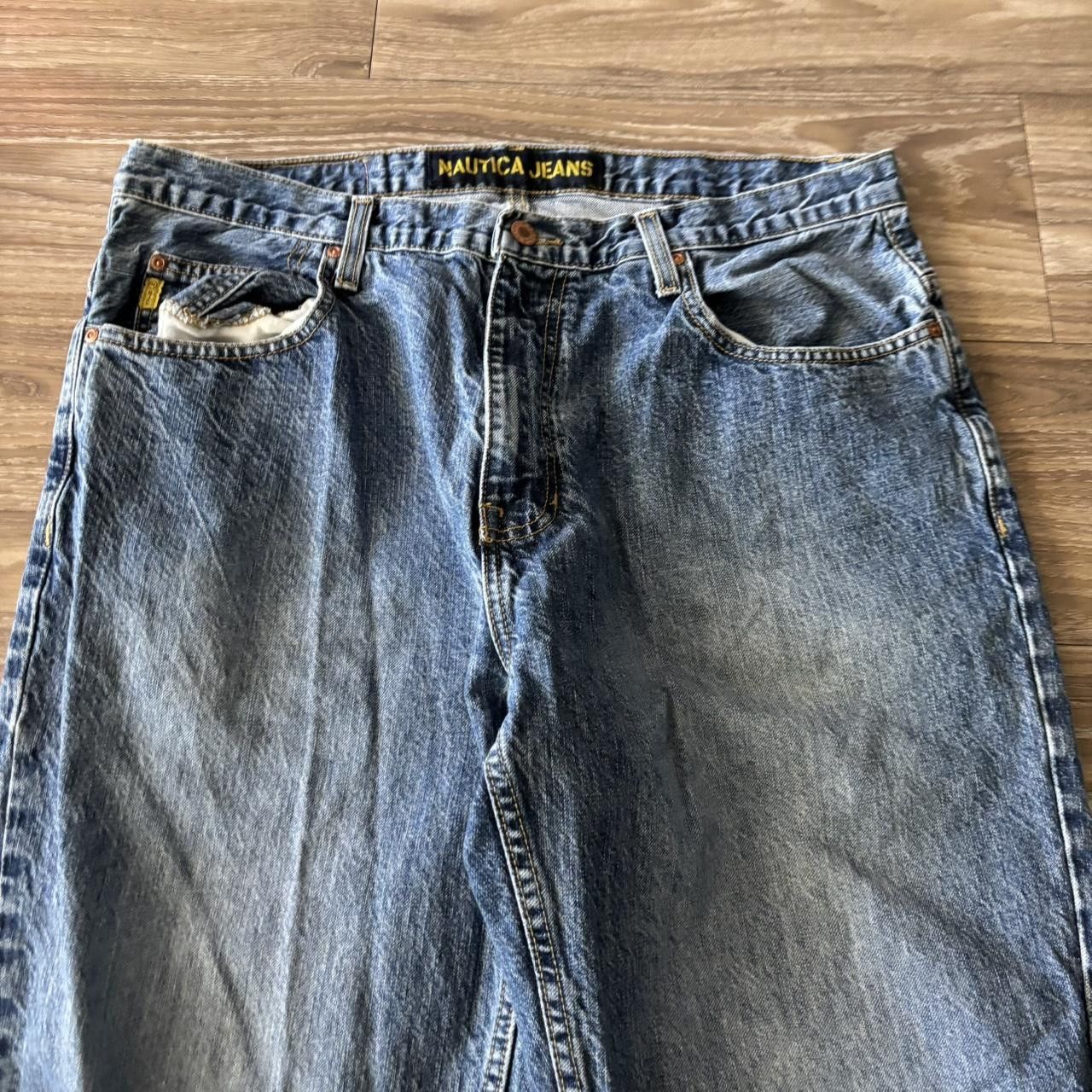Japanese Brand Crazy Vintage Y2K/2000s Baggy Medium Wash Skater Denim Jeans! 36x32 Size US 36 / EU 52 - 5 Thumbnail