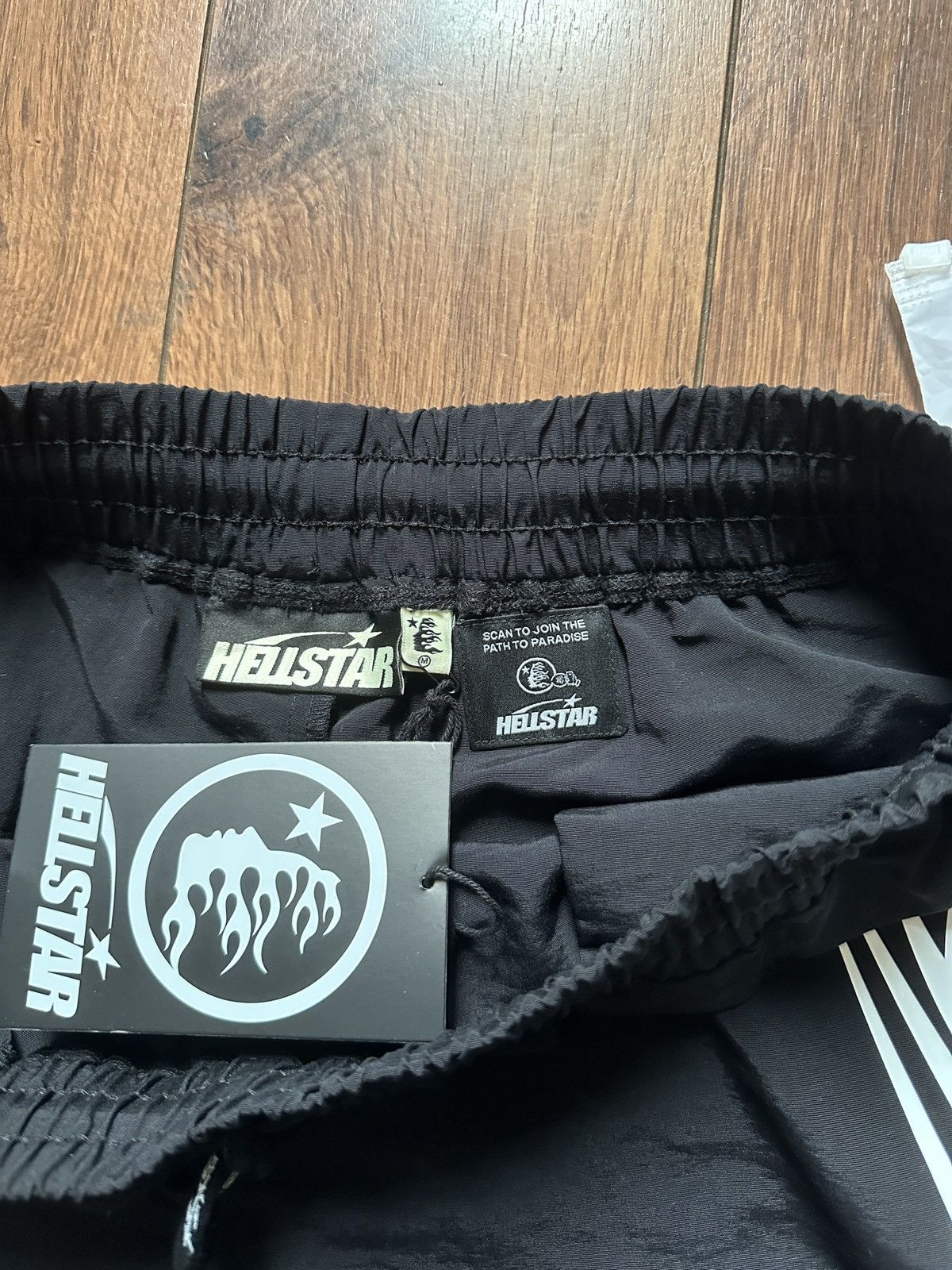 HELLSTAR Hellstar Tri-Logo Athletic Shorts | Black/White Size US 30 / EU 46 - 4 Thumbnail