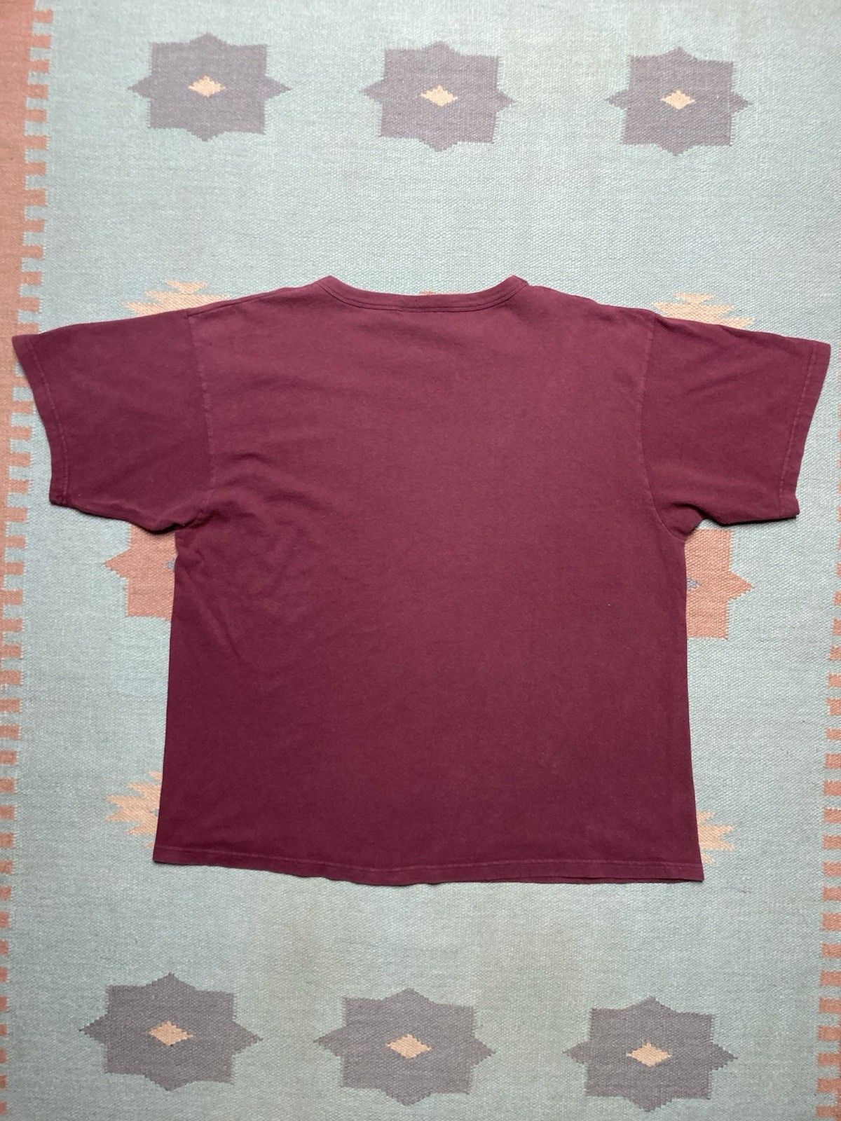 Vintage 90s champion t shirt blank maroon burgundy spell cotton XL Size US XL / EU 56 / 4 - 6 Thumbnail