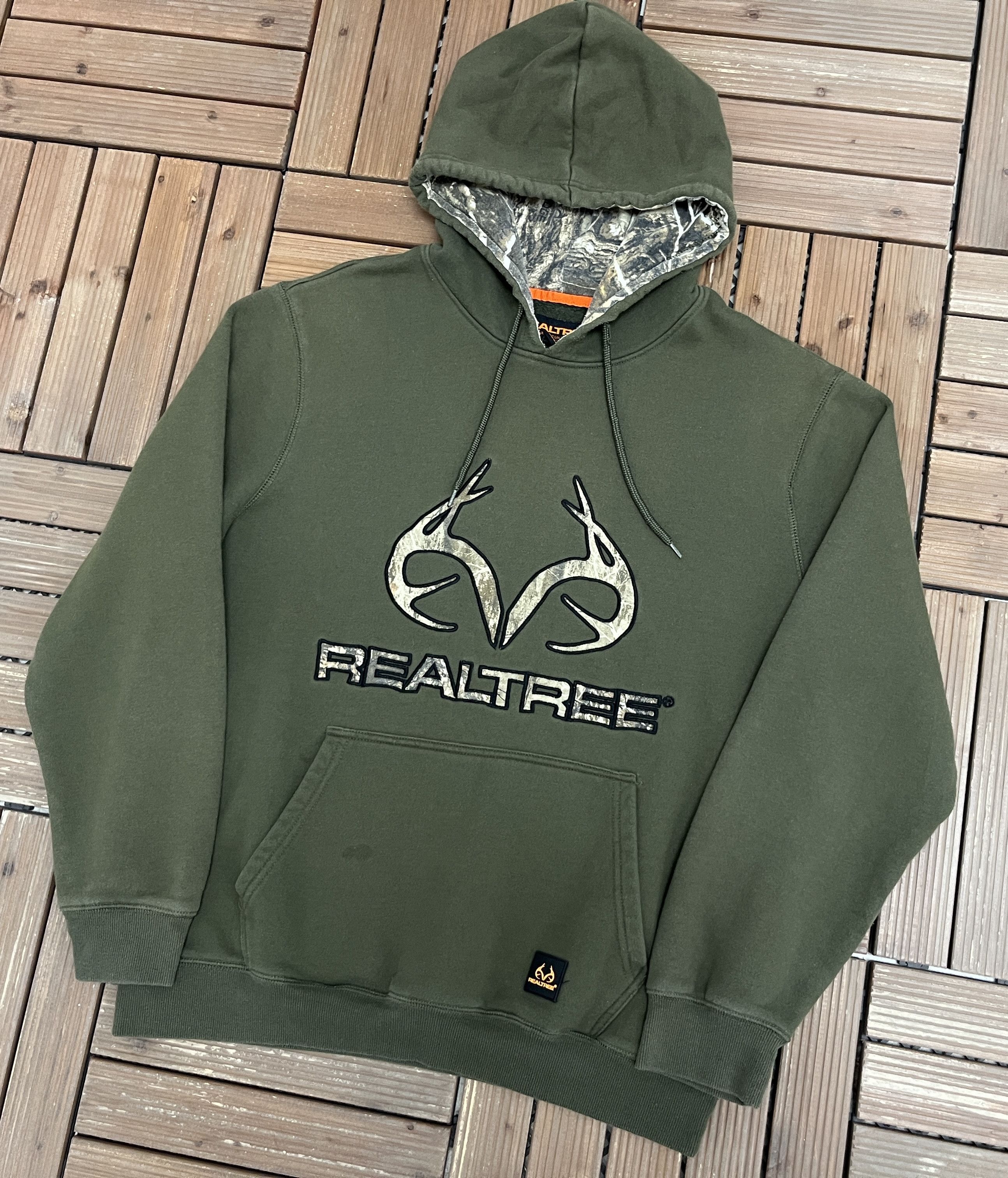 Realtree × Vintage Realtree Stitched Vintage Green Sweater Hoodie Size US L / EU 52-54 / 3 - 3 Thumbnail