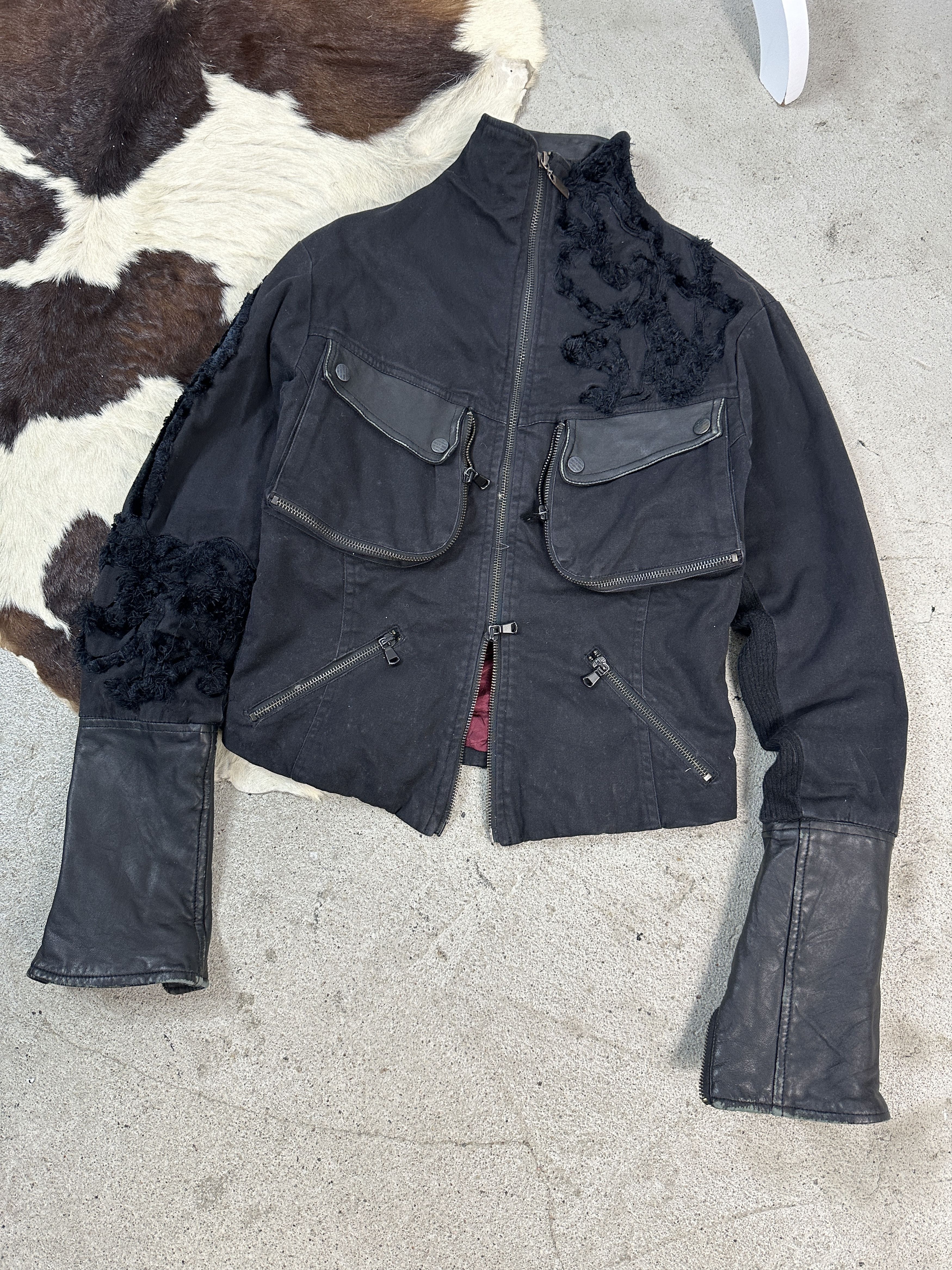 Vintage Vintage Double Zip Mr Cat Isabel Del Pedro Leather Jacket Size S / US 4 / IT 40 - 1 Thumbnail