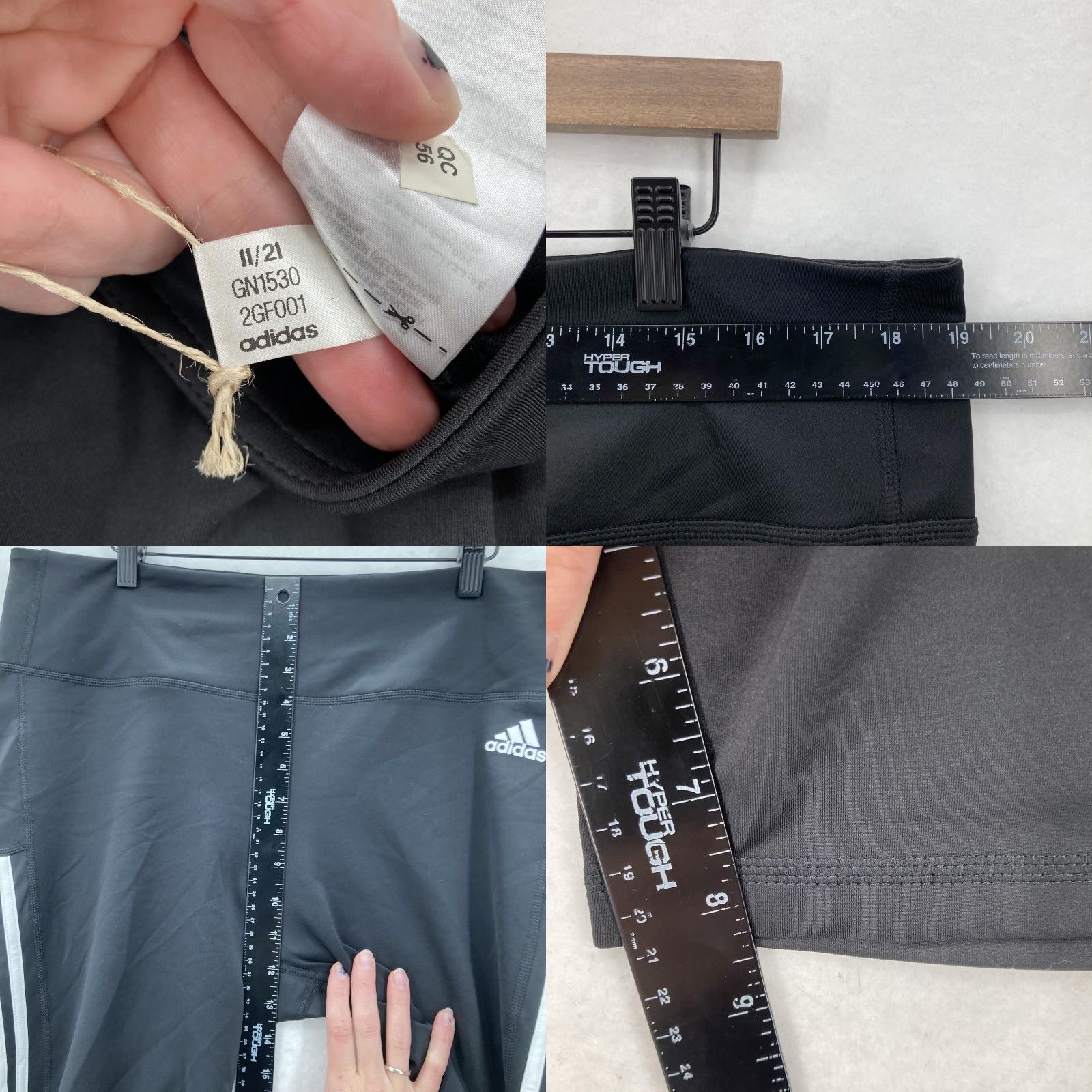 Adidas adidas Cycling Shorts Womens 2XL Black AEROREADY Primegreen 3-Stripes Outdoors/Activewear Size 40" / US 18 - 8 Thumbnail