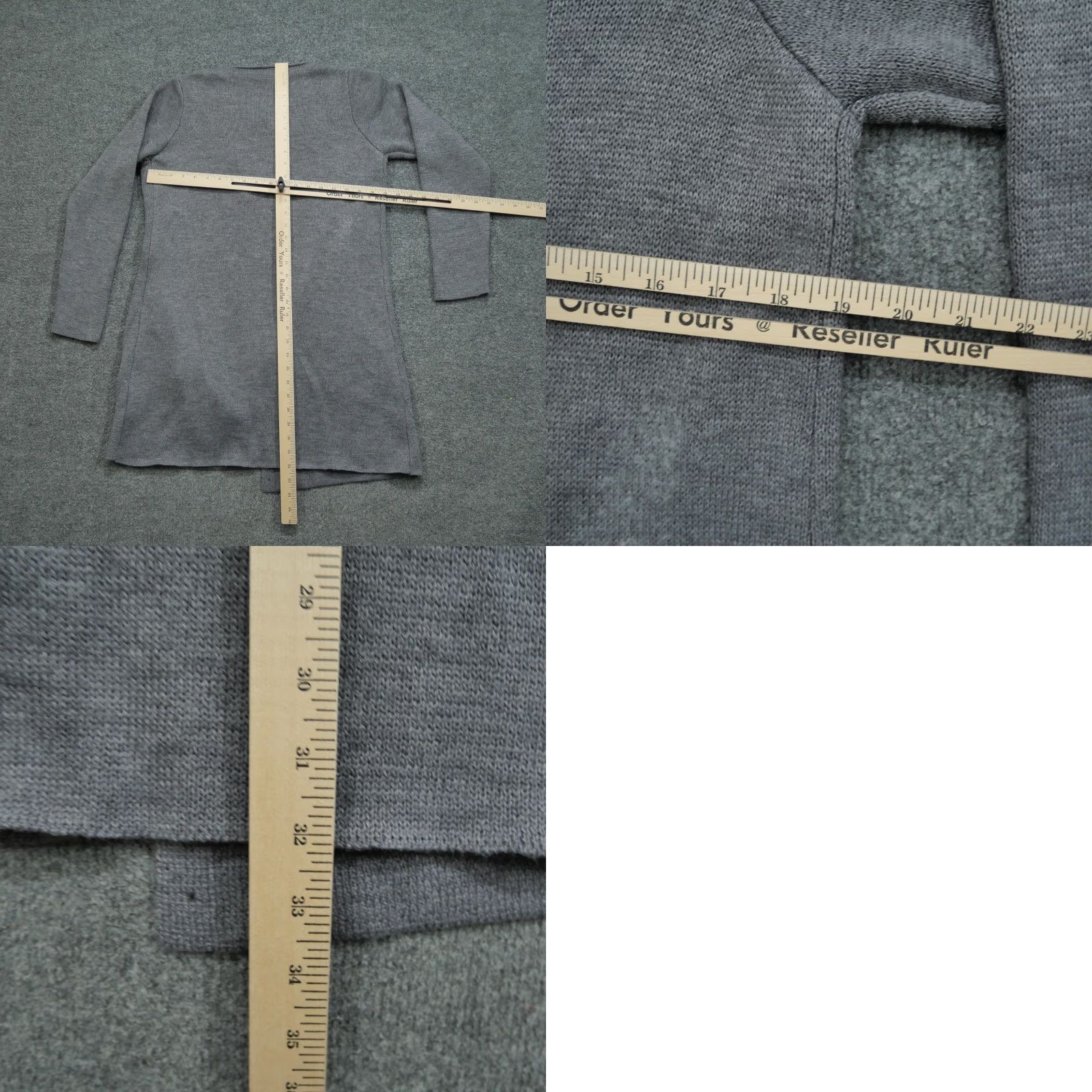 Vintage VINTAGE Cocogio Sweater Cardigan Wool Blend Grey Large Womens Crew Neck Long Sleeve With Pockets, Italy, Winter, 8/10 Size L / US 10 / IT 46 - 8 Thumbnail