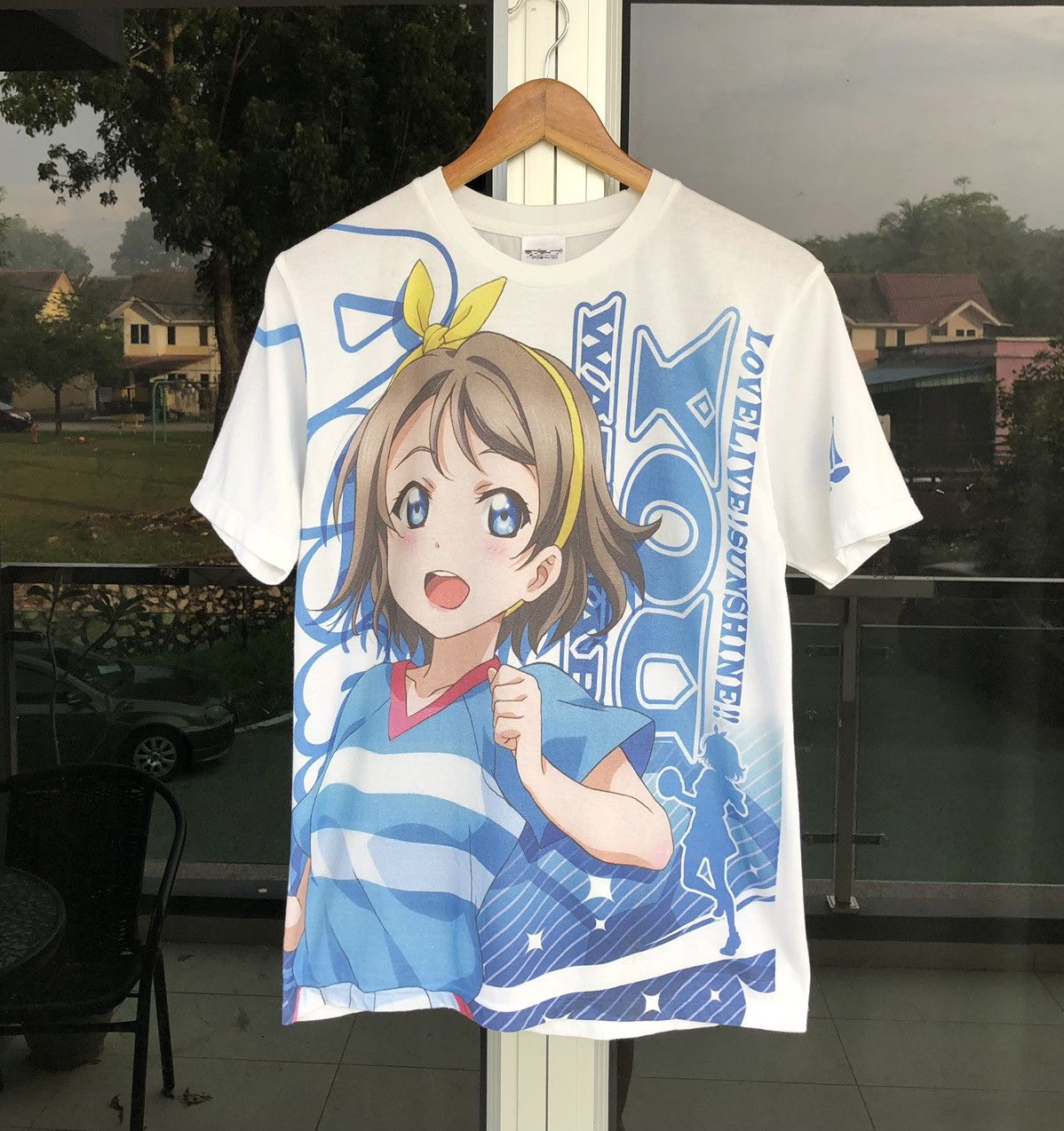Anime Watanabe You Full Graphic T-Shirt Aqours SPORTS White M Size US M / EU 48-50 / 2 - 1 Thumbnail
