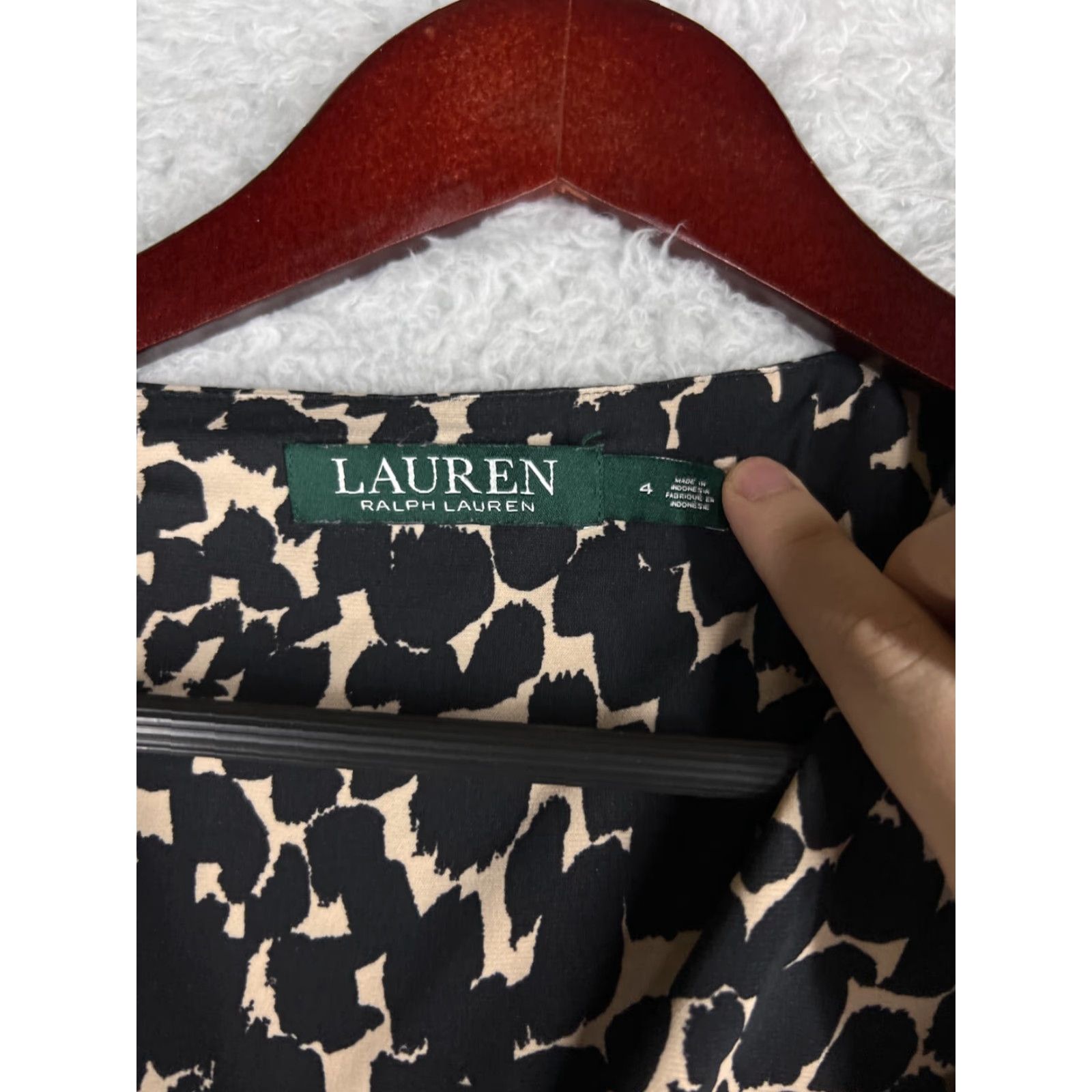 Ralph Lauren Ralph Lauren Dress Womens 4 Black Beige Cheetah Print Stretch Party Outwear Size S / US 4 / IT 40 - 6 Thumbnail