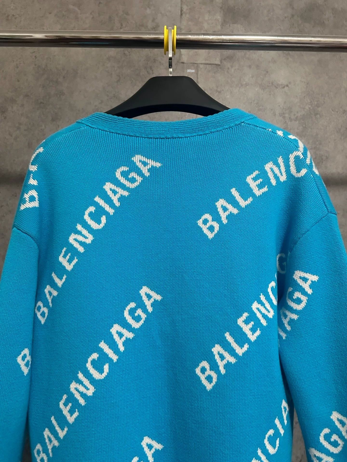 Balenciaga Balenciaga Logo Print Blue Cardigan Size US XS / EU 42 / 0 - 5 Thumbnail