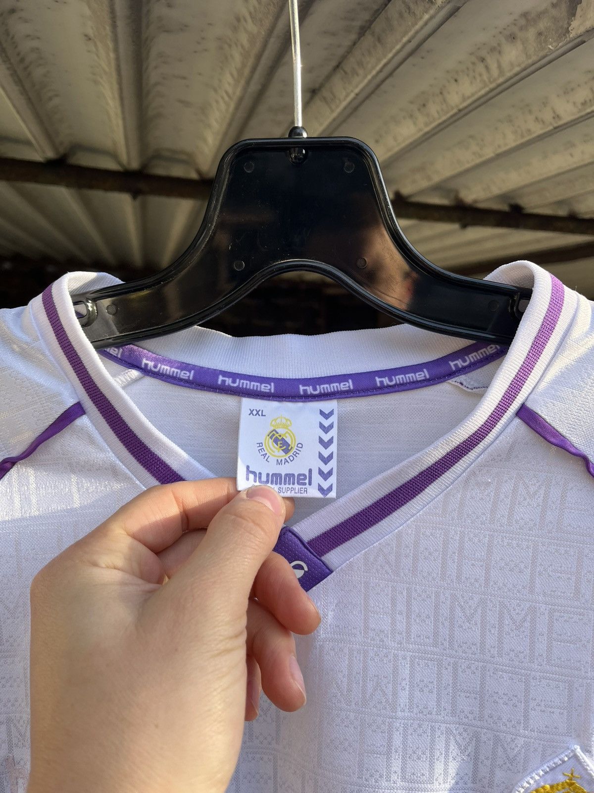 Hummel Vintage Rare Real Madrid Hummel jersey 1990-92 home bloke Size US XL / EU 56 / 4 - 5 Thumbnail