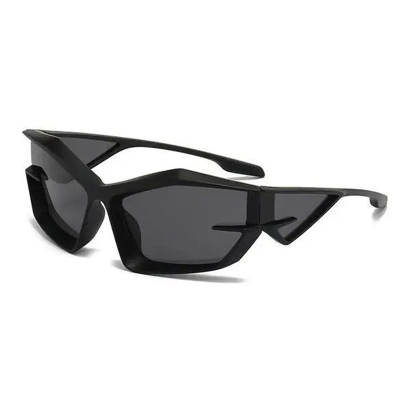 VIBE Cyber Black Sunglasses Retro Punk Archive Cosplay Jewelry Size ONE SIZE - 6 Thumbnail