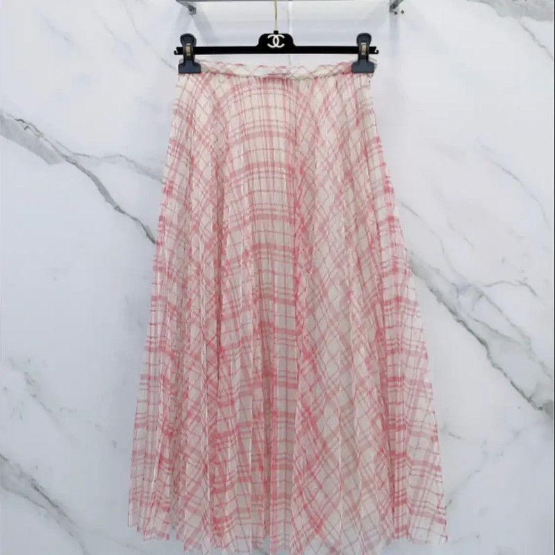 Dior Dior Pink Silk Pleated Midi Skirt 0089 Size 28" / US 6 / IT 42 - 1 Thumbnail