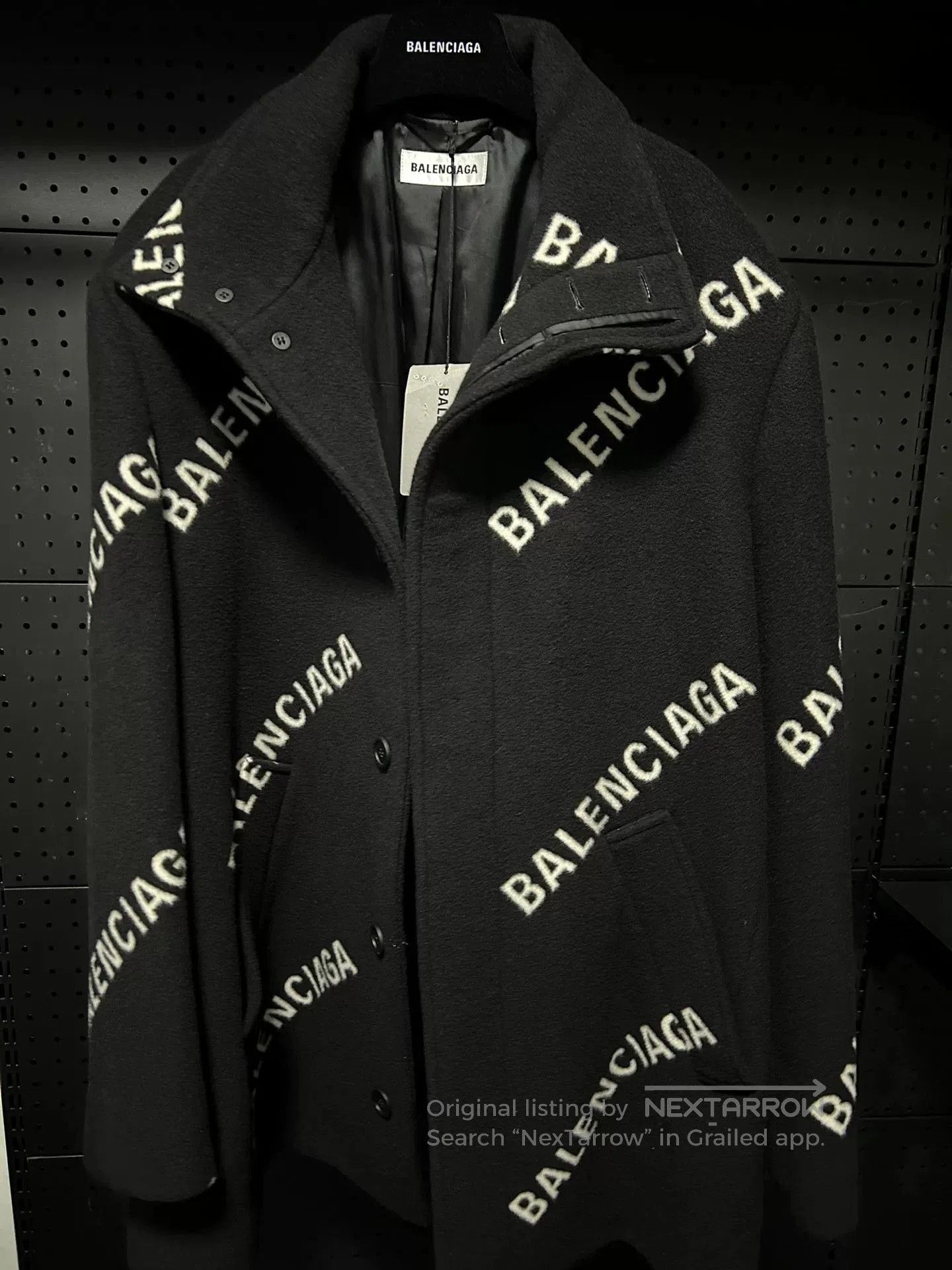 Balenciaga Balenciaga Logo Wool Coat Size 36. Size XS / US 0-2 / IT 36-38 - 1 Thumbnail