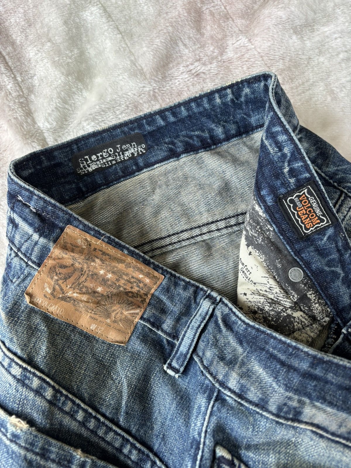 Marithe + Francois Girbaud RARE🔥DISTRESSED DENIM VOLCOM SLERGO JEANS MFG PPFM STYLE Size US 33 - 12 Thumbnail