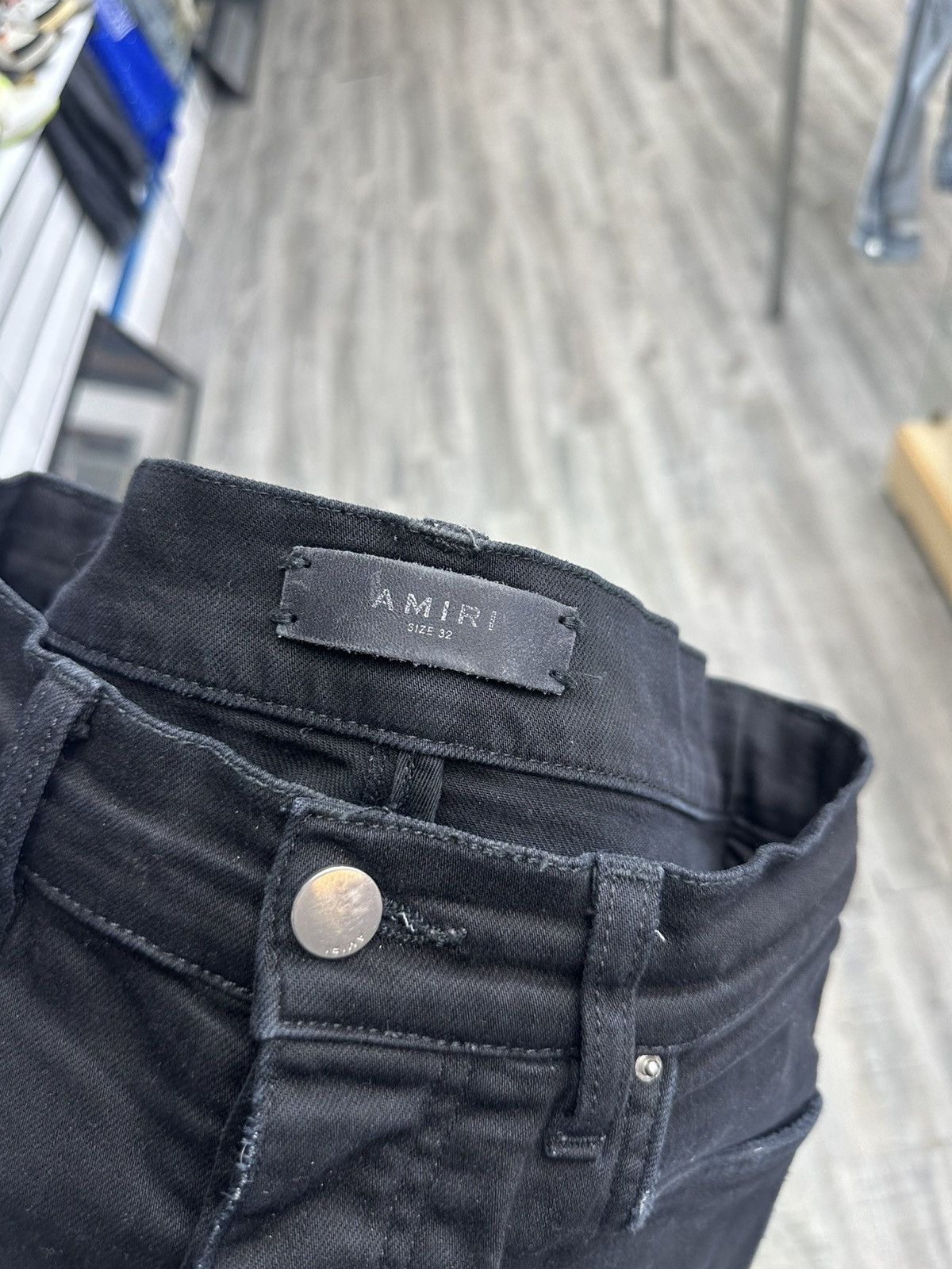 Amiri Amiri MX1 Black Leather Patches Sz32 Size US 32 / EU 48 - 4 Thumbnail