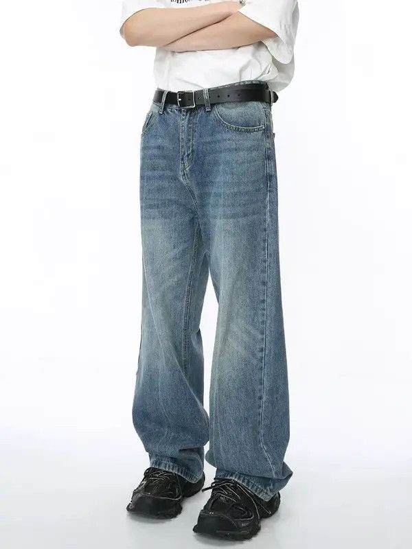 Japanese Brand VIBE Washed loose fit straight leg jeans Size US 30 / EU 46 - 7 Thumbnail