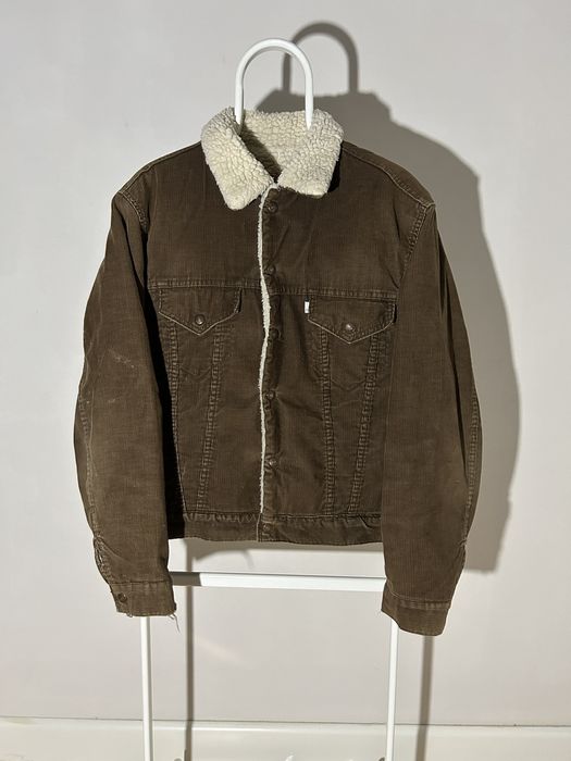 Levi's corduroy best sale jacket brown