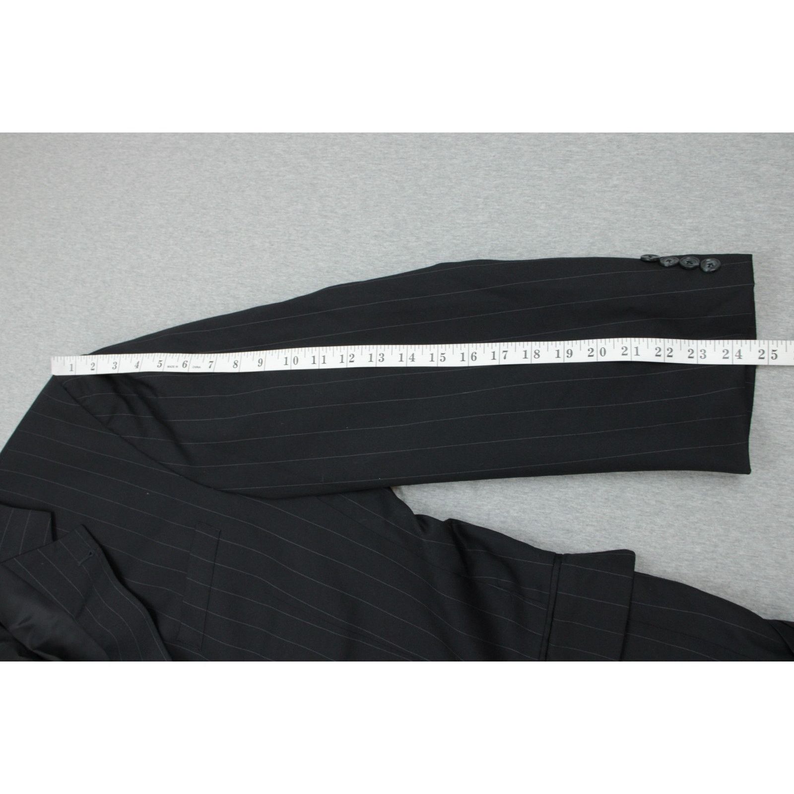 Jos. A. Bank Jos A Bank Suit Mens 48L Black Pinstripe 100% Wool Pants Size 48L - 9 Thumbnail