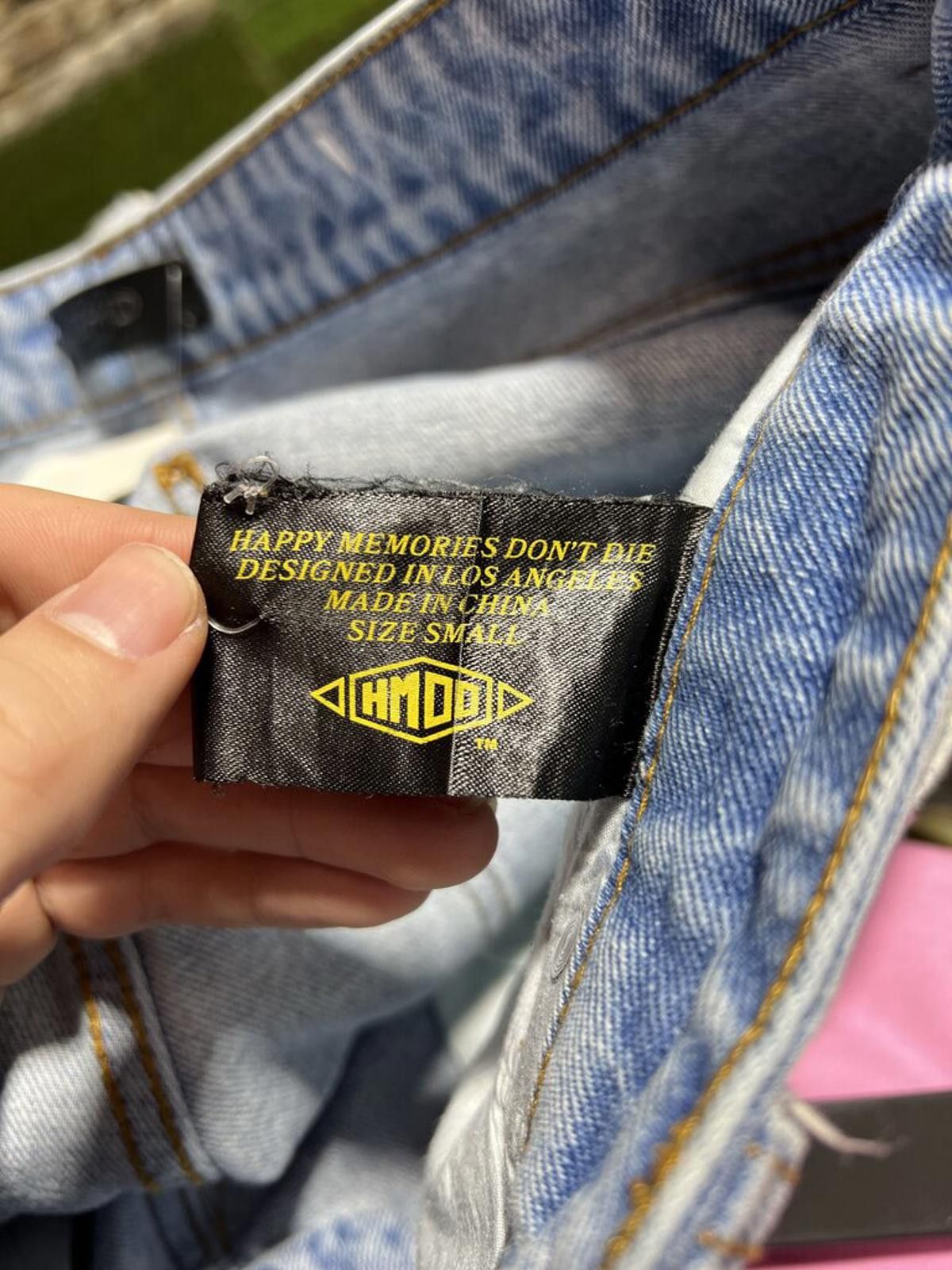 HMDD HMDD Crystal Blue Jean shorts Sz. S Size ONE SIZE - 4 Thumbnail