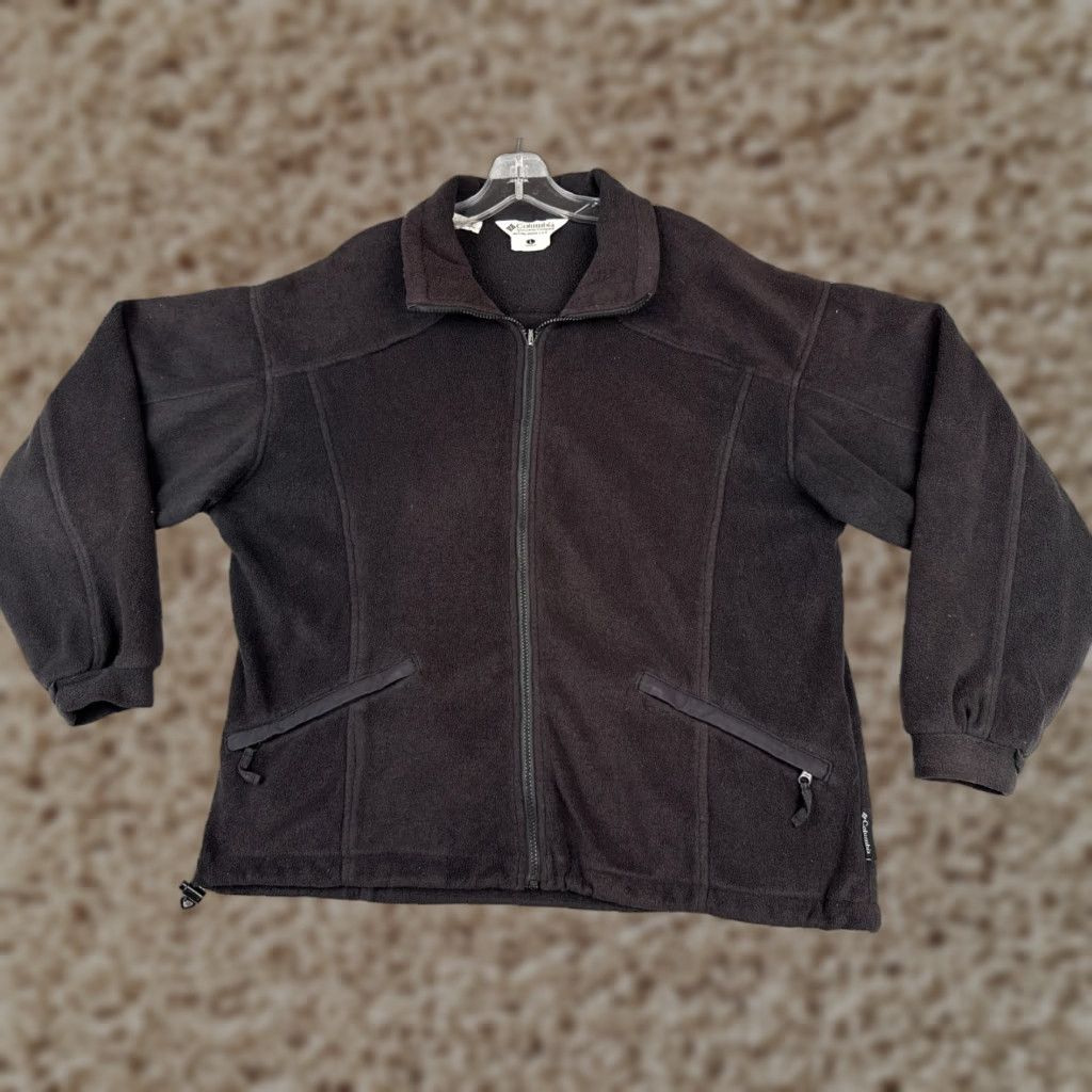 Vintage VINTAGE Columbia Jacket Womens L Black Full Zip Hoodie Fleece Polyester Size L / US 10 / IT 46 - 1 Thumbnail