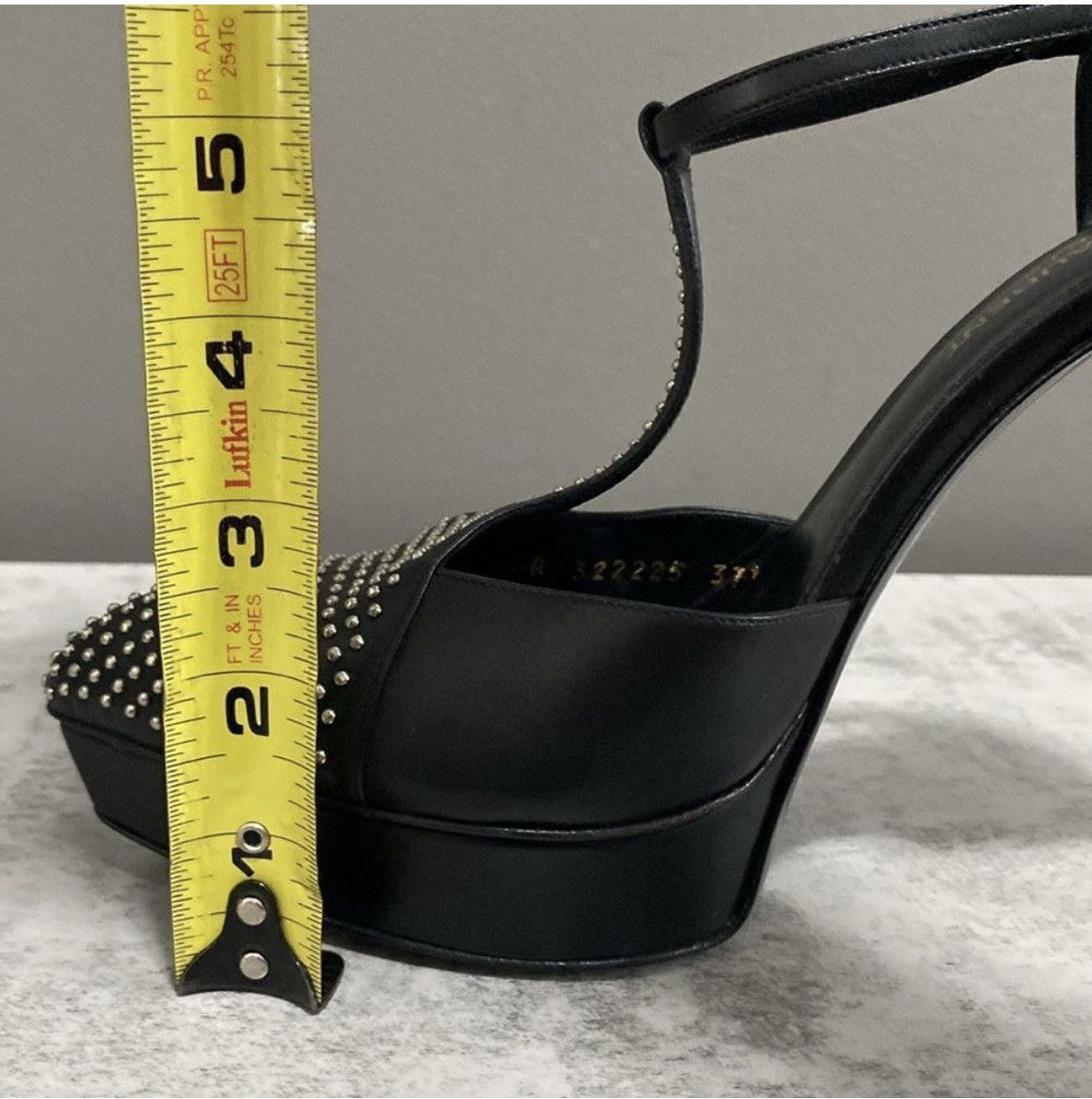 Saint Laurent Paris Saint Laurent | Studded Janis T-Strap | EUC | Hedi Slimane Size US 7.5 / IT 37.5 - 10 Thumbnail