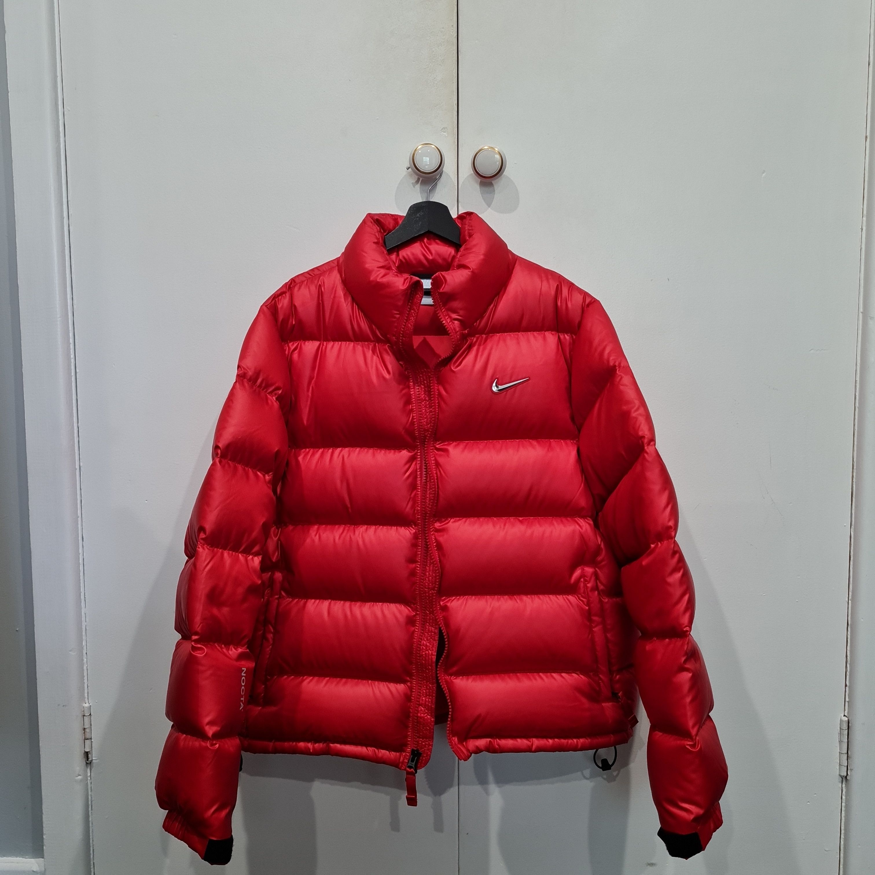 image of Drake x Nike Nocta Sunset Puffer Jacket in Red, Men's (Size XL)