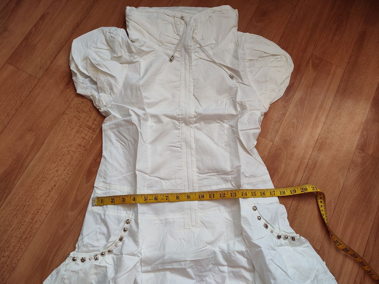 Other White Parachute Mini Dress Hooded Avant Garde Sz M NEW Size M / US 6-8 / IT 42-44 - 10 Thumbnail