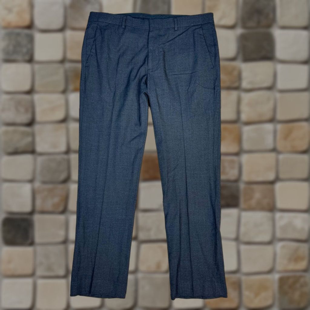 Bonobos Bonobos Chino Pants Mens 36 Blue Wool Stretch Mid Rise Tailored Fit Straight Leg Size US 36 / EU 52 - 1 Thumbnail