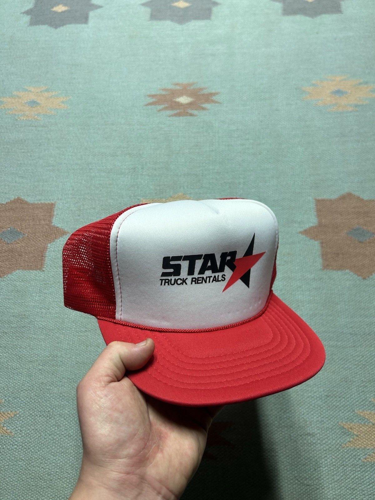 Vintage Vintage trucker hat Star truck rentals red white SnapBack Size ONE SIZE - 1 Thumbnail