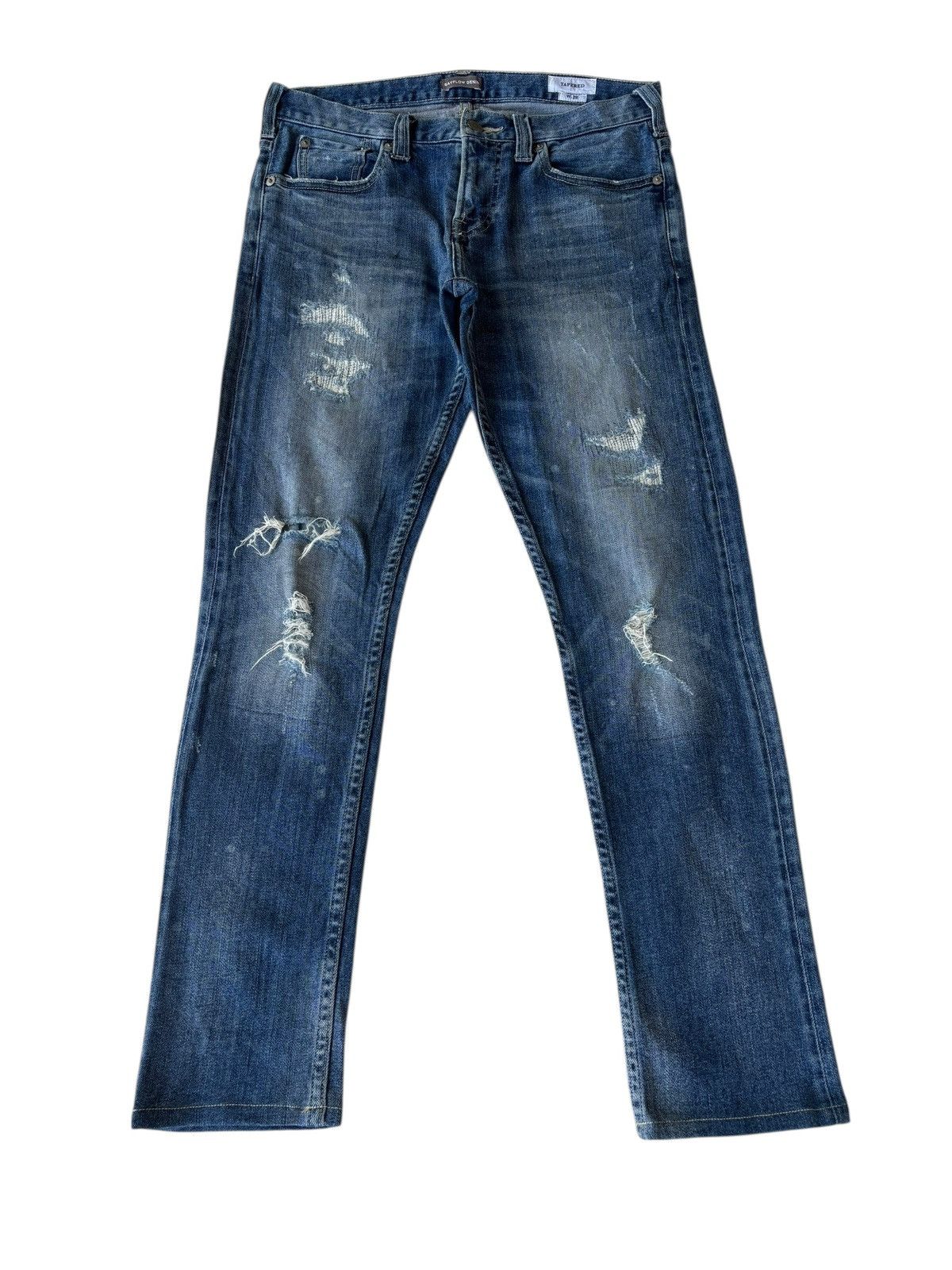 Kapital VINTAGE JEANS DISTRESSED BAYFLOW TAPERED DENIM JEANS Size US 28 / EU 44 - 7 Thumbnail