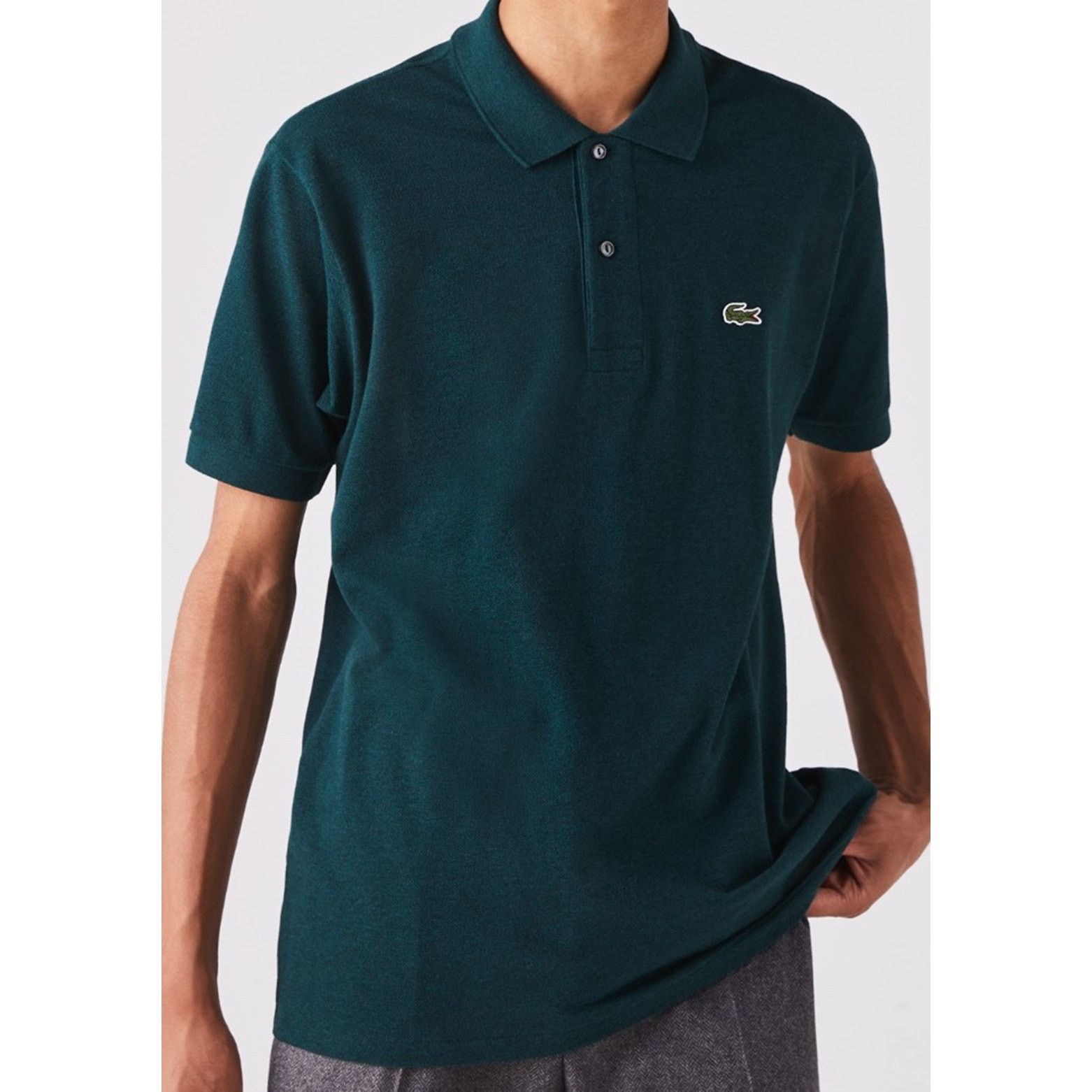 Lacoste Lacoste Mens Classic Short Sleeve Chine Pique Polo Green 4XL Size US XXL / EU 58 / 5 - 1 Thumbnail