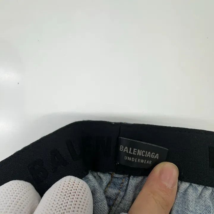Balenciaga Balenciaga Balenciaga Denim Elastic Waist Shorts for Men - Size US 30 / EU 46 - 5 Thumbnail