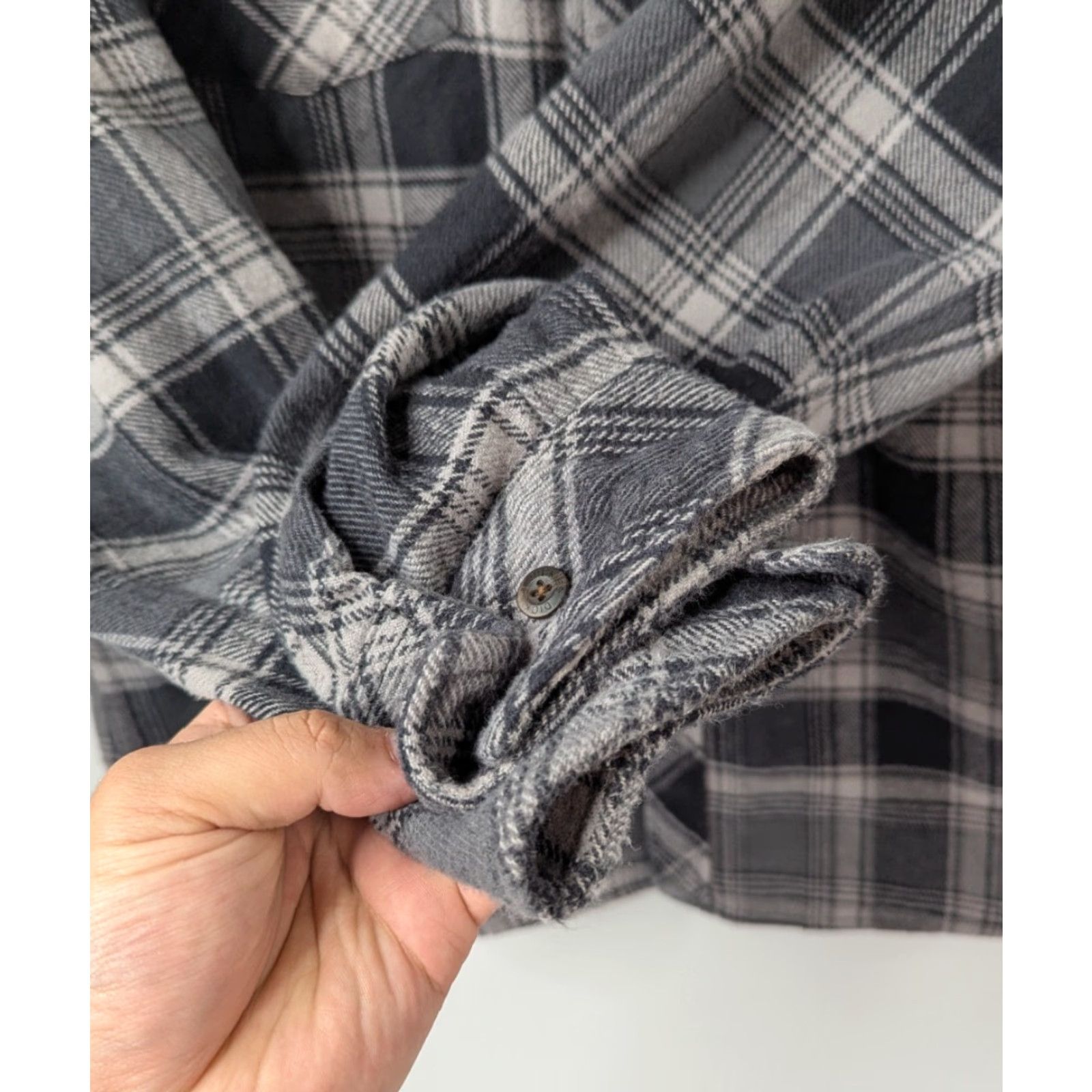 Dickies Dickies Shirt Men XL Long Sleeve Flannel Black Gray Plaid Button-Up Casual Workwear Size US XL / EU 56 / 4 - 3 Thumbnail
