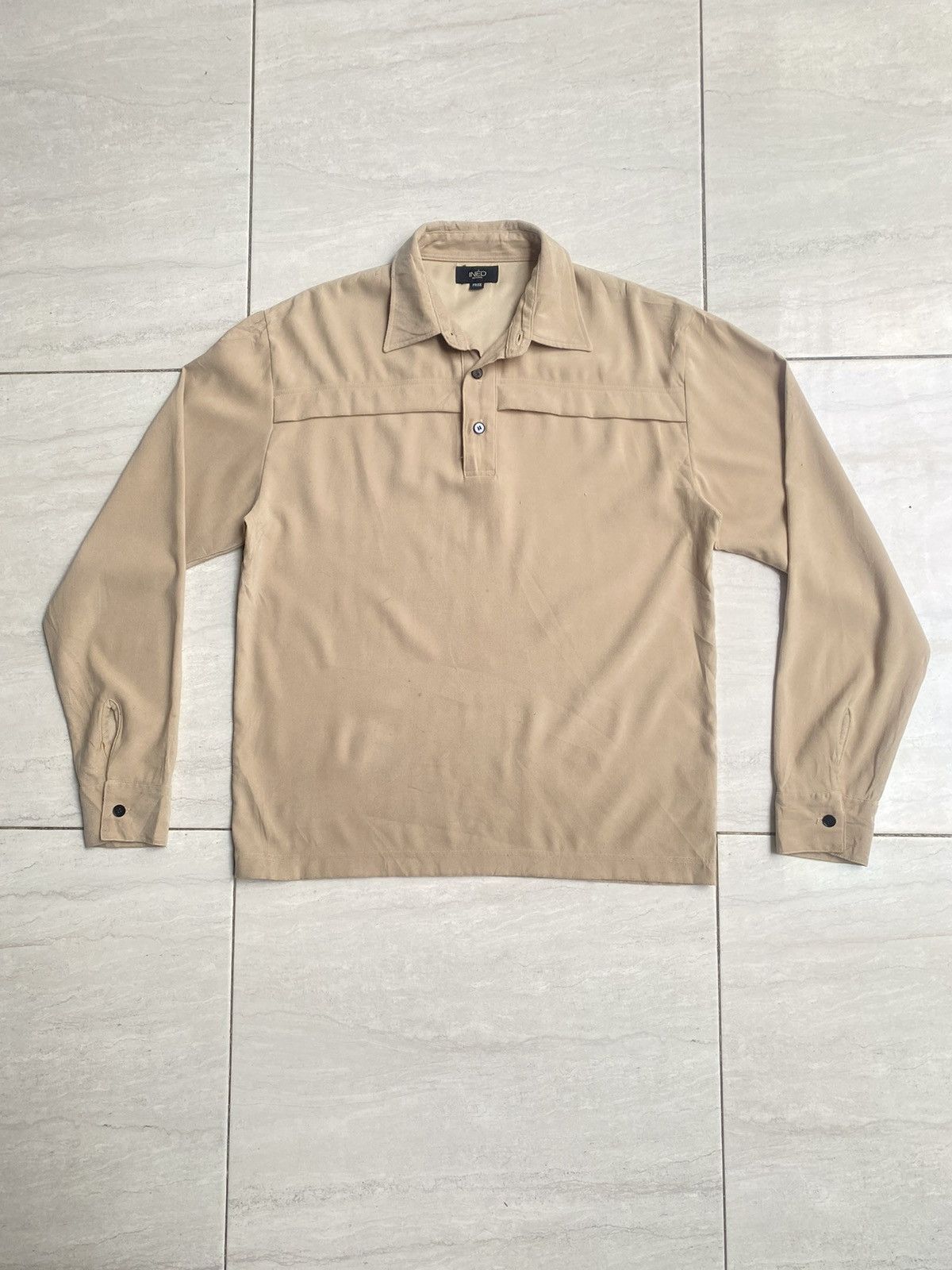 Yohji Yamamoto INED Yohji Yamamoto Beige T-shirt Size US M / EU 48-50 / 2 - 1 Thumbnail