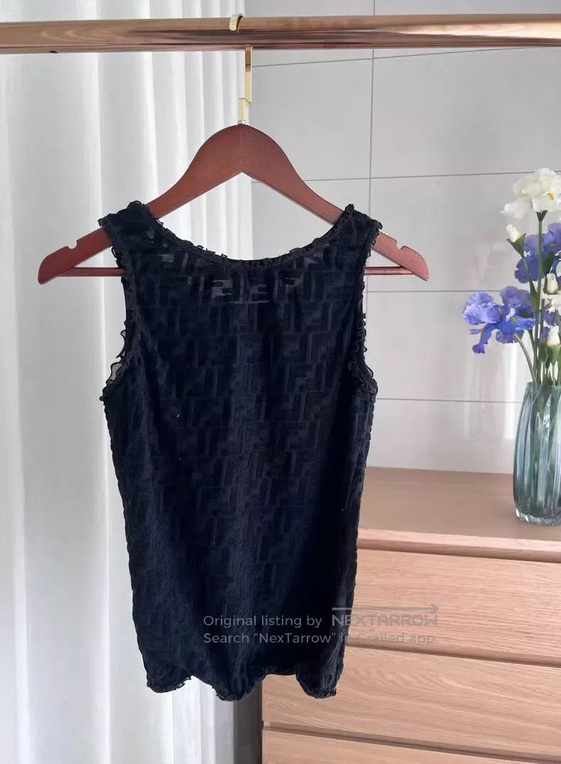 Fendi Fendi Black Double F Printed Vest Size S / US 4 / IT 40 - 2 Thumbnail