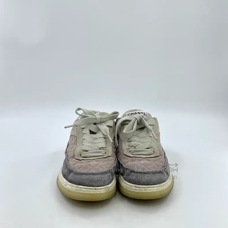 Chanel Chanel Color-matched suede diamond check-up casual flat sn Size US 7.5 / IT 37.5 - 3 Thumbnail