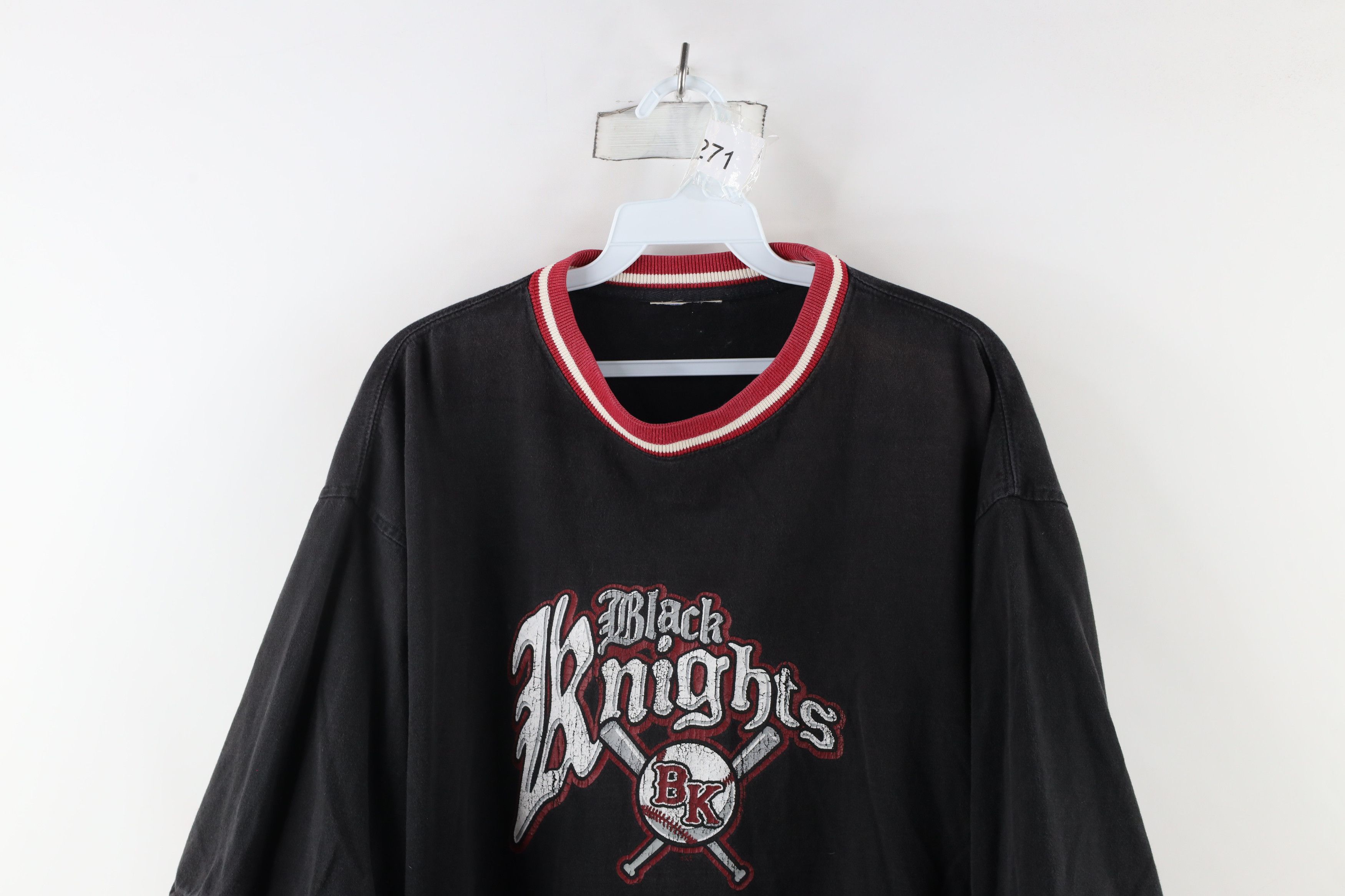 Vintage Vintage 90s League Black Knights Baseball Ringer T-Shirt Size US XL / EU 56 / 4 - 2 Thumbnail