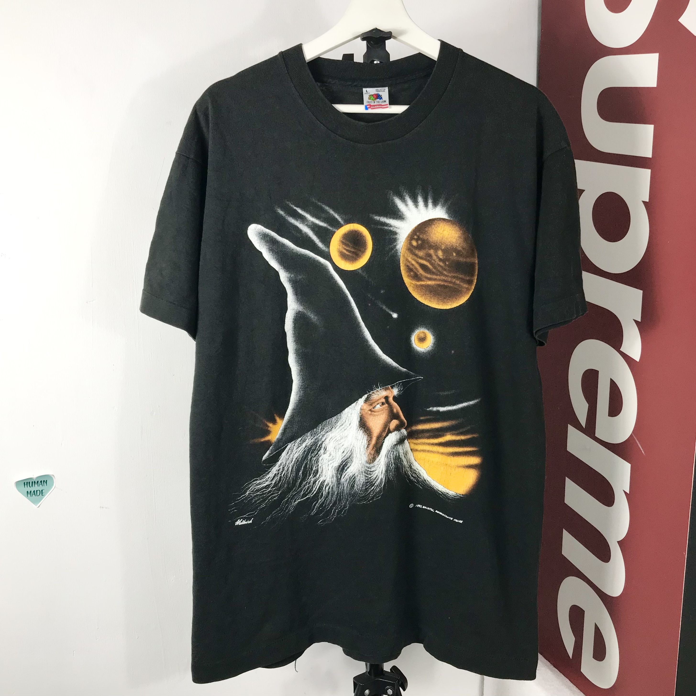 Vintage 90s Merlin Wizard Renaissance sorcerer graphic movie shirt Size US L / EU 52-54 / 3 - 1 Thumbnail