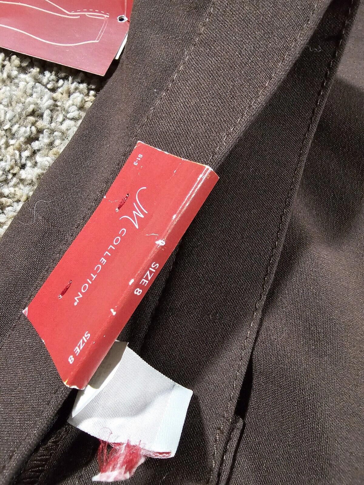 Designer NWT JM Collection Trouser Chocolate Brown 8 Macys MAGIC PANT Size 30" / US 8 / IT 44 - 6 Thumbnail