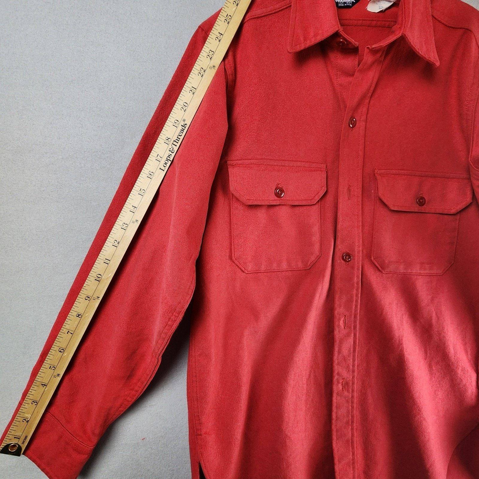 Woolrich Woolen Mills Woolrich Flannel Shirt Men Med Long Sleeve Red Heavyweight Size US M / EU 48-50 / 2 - 4 Thumbnail