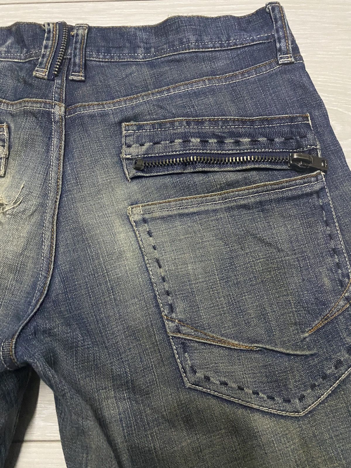 Japanese Brand Vintage Japanese Brand Male.co Mud wash Distressed Jeans Size US 32 / EU 48 - 8 Thumbnail