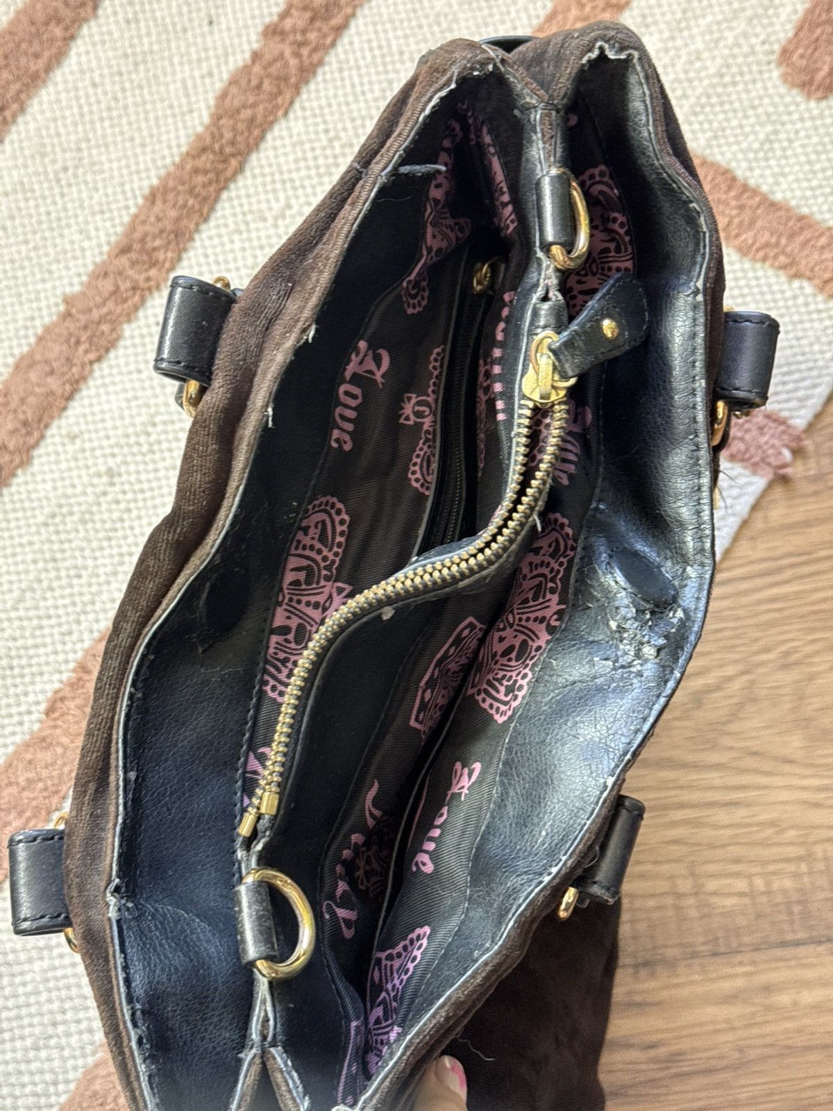 Juicy Couture × Vintage VINTAGE VELOUR JUICY COUTURE 2000s SHOPPER BAG Size ONE SIZE - 6 Thumbnail