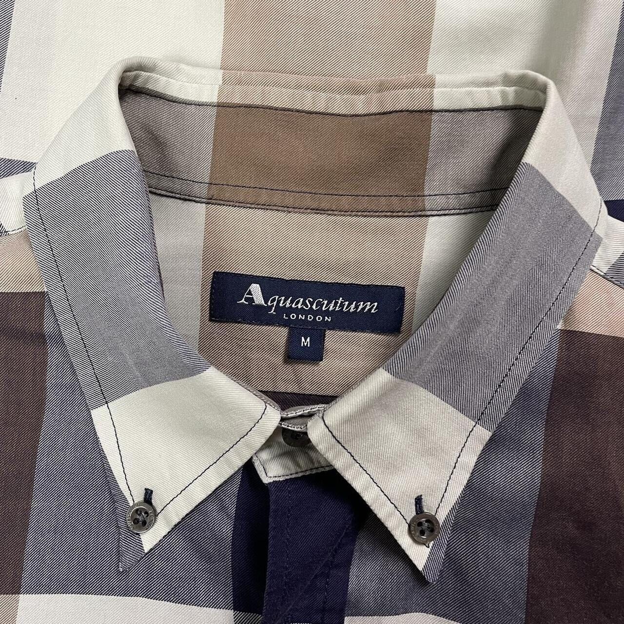 Aquascutum Aquascutum House Check Long Sleeved Button Up Shirt M Size US M / EU 48-50 / 2 - 3 Thumbnail