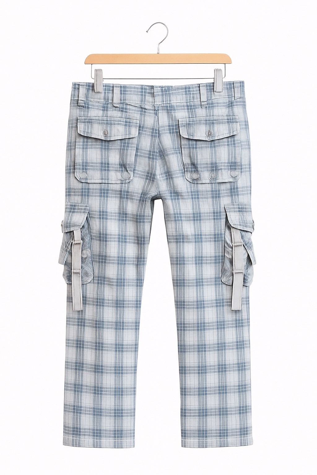 Japanese Brand Vintage Y2K Just Design Plaid Multi-Pocket Utility Style” Size US 36 / EU 52 - 2 Thumbnail