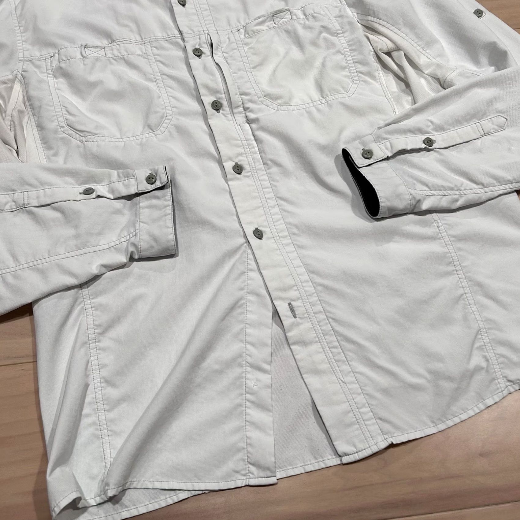 Vintage Kuhl Invoke Button Up Shirt Long Sleeve White Women’s Large *Stains Size L / US 10 / IT 46 - 2 Thumbnail