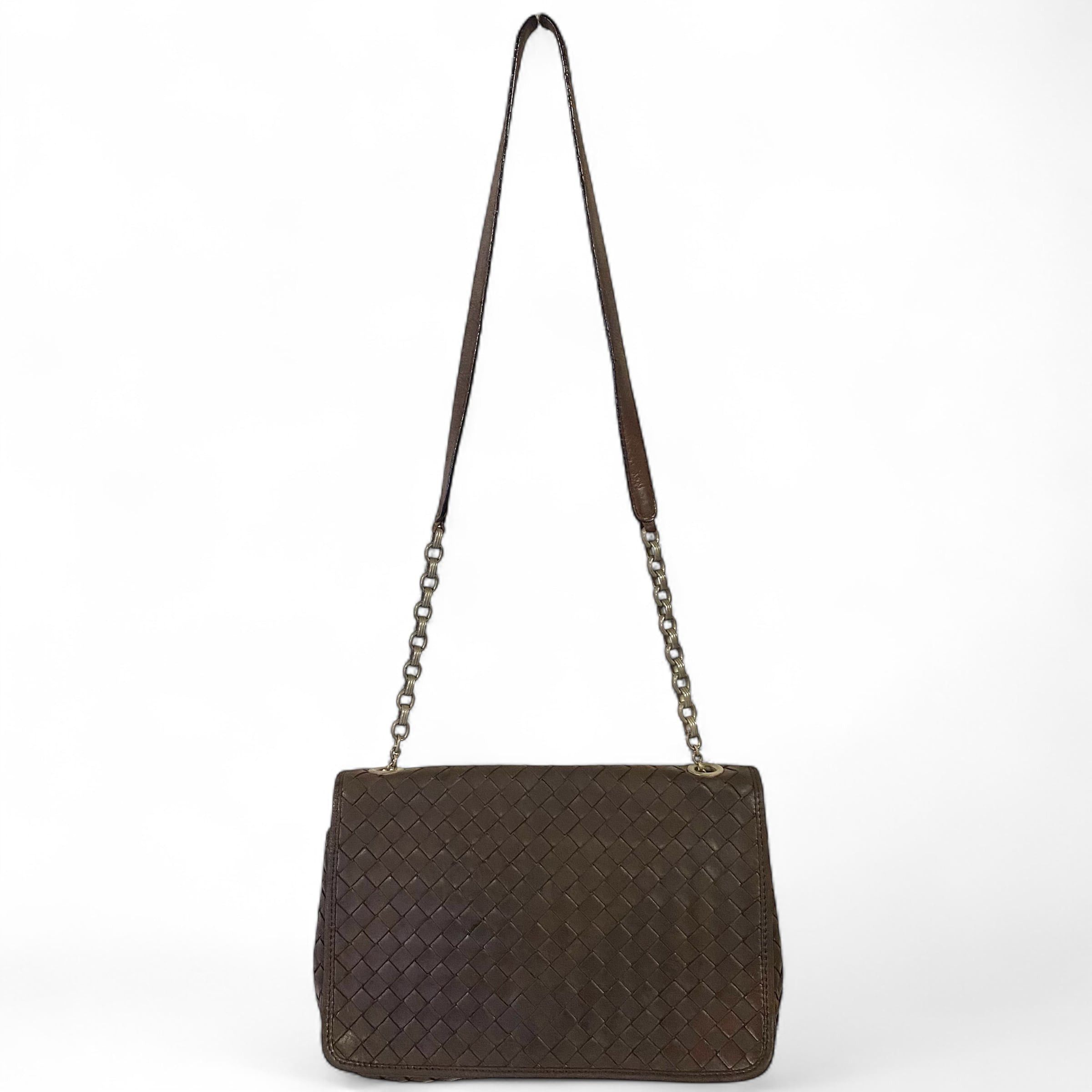 Bottega Veneta Intrecciato Shoulder Bag Brown, Men's